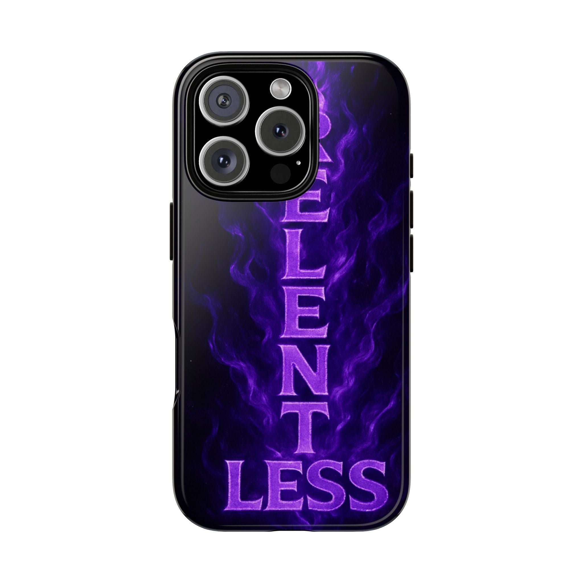 Relentless Purple Flame Phone Case — Tough Protective iPhone Cover