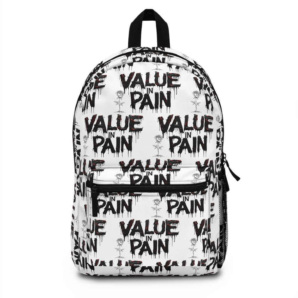 Backpack — "Value in Pain" Graffiti Print Backpack