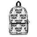 Backpack — "Value in Pain" Graffiti Print Backpack