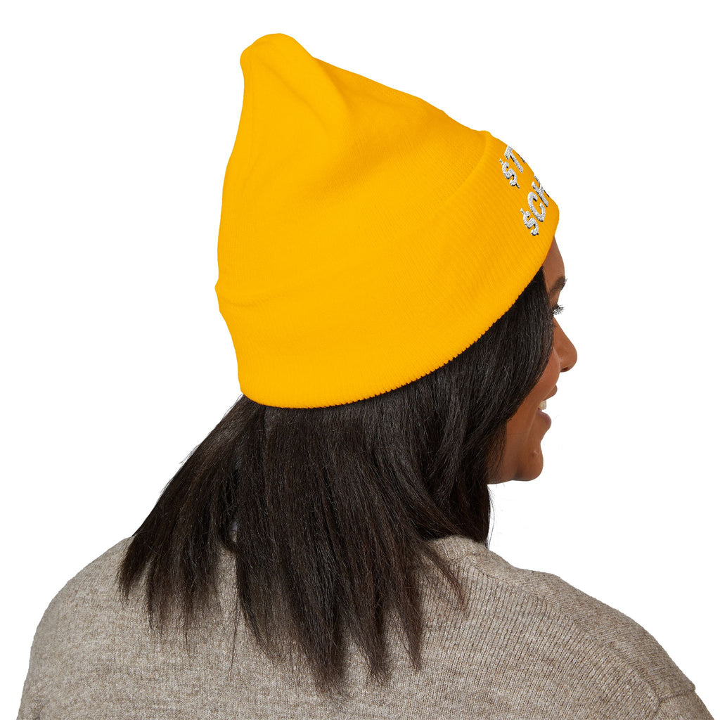 Street Scholar Embroidered Beanie — Classic Cuffed Knit Hat