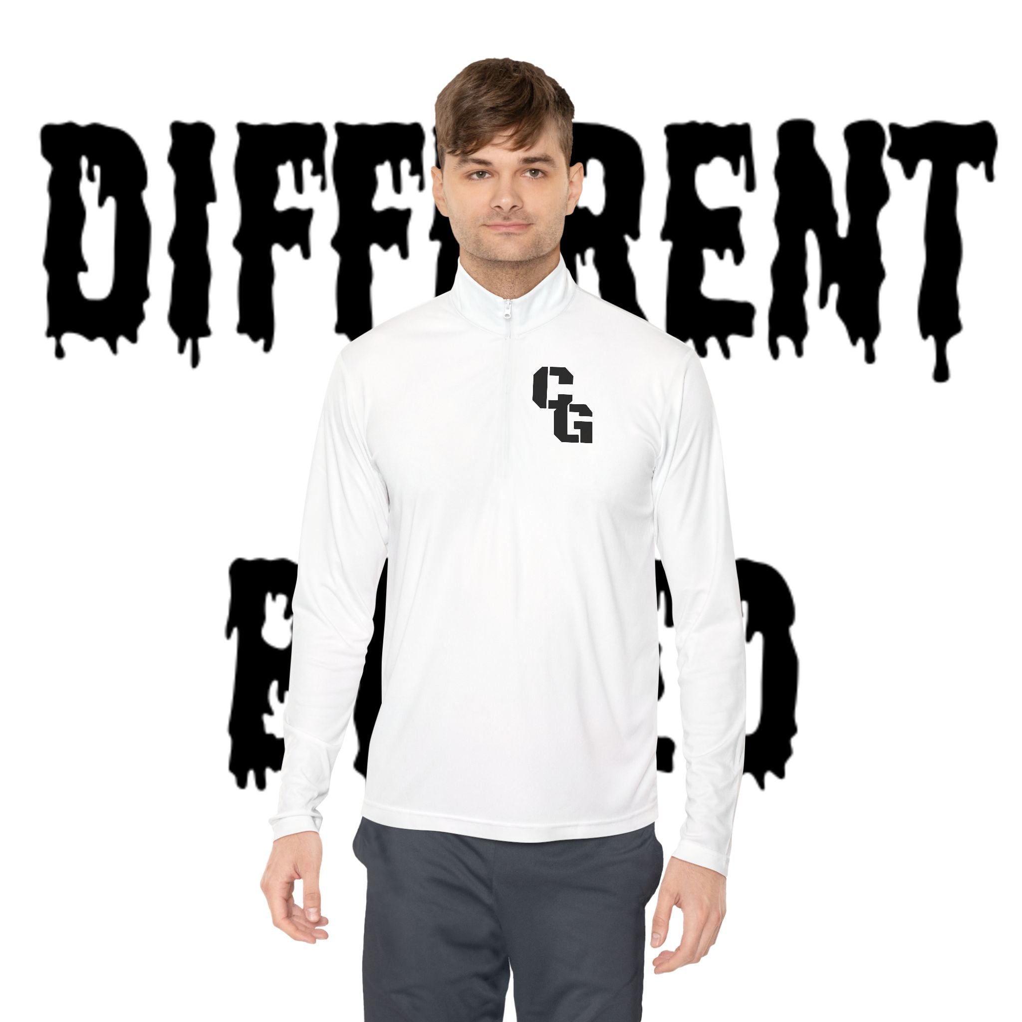 Certified GOAT Quarter-Zip Pullover — Graphic Goat Logo Pullover