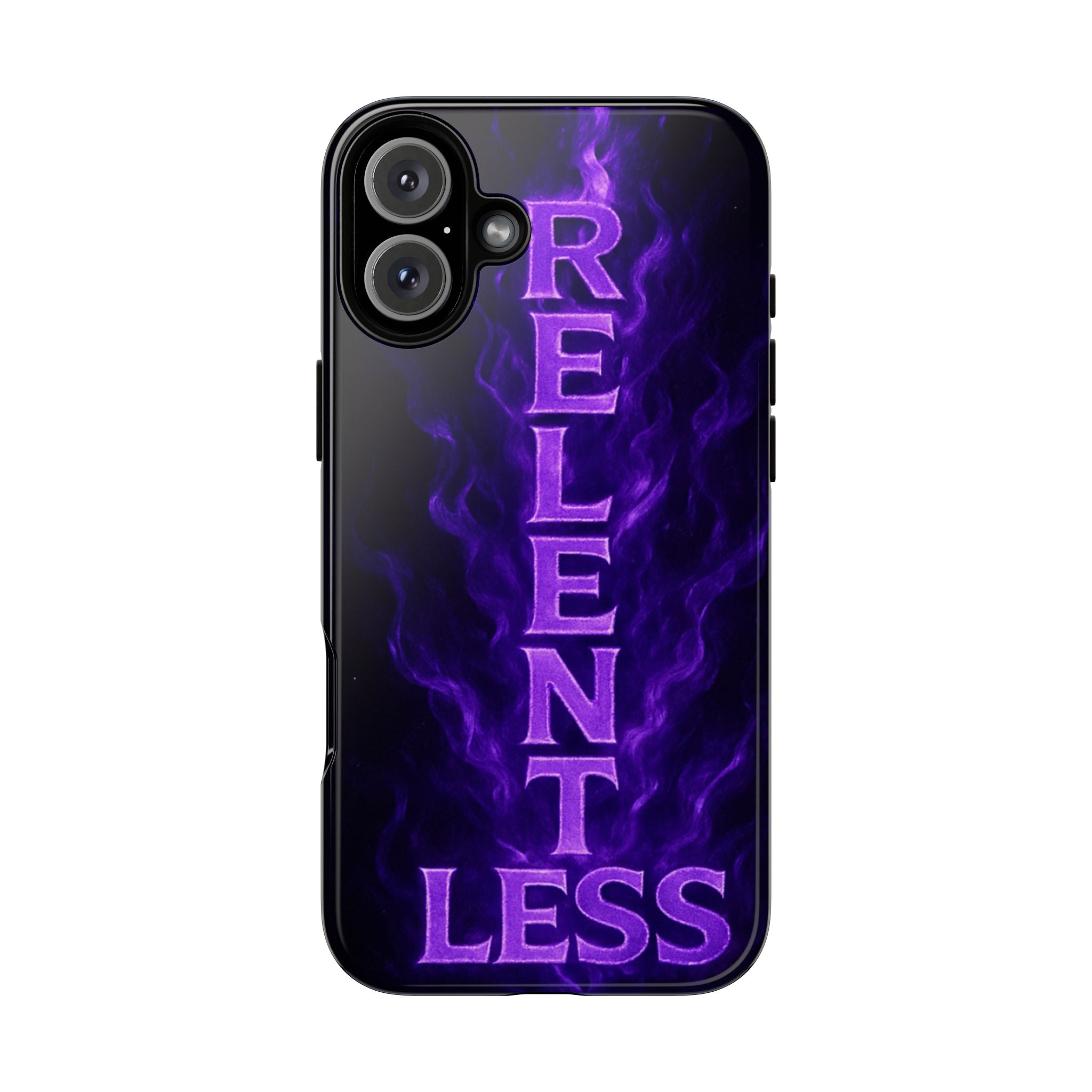 Relentless Purple Flame Phone Case — Tough Protective iPhone Cover