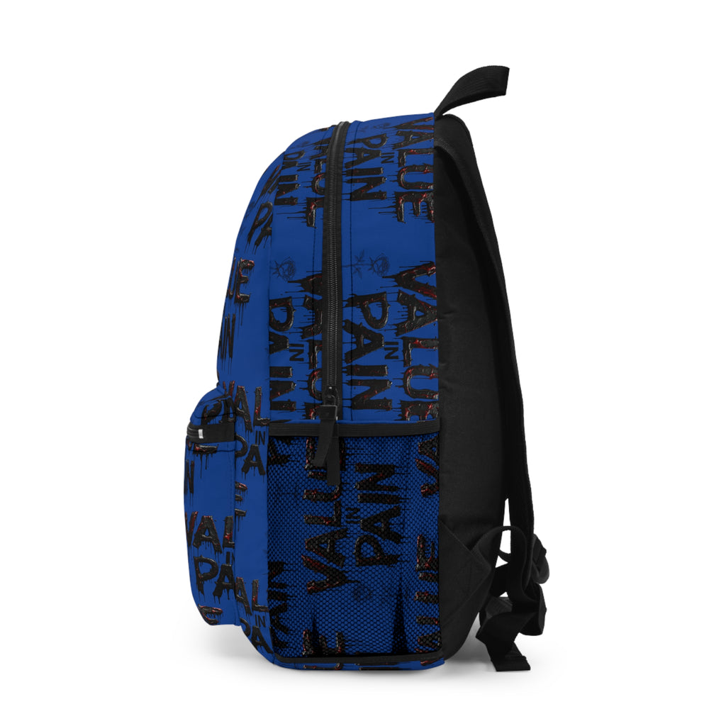 Value in Pain Pattern Backpack — Urban Graphic School Bag