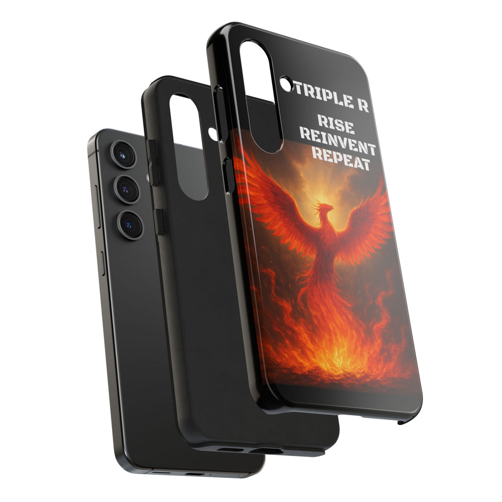 Phoenix Tough Phone Case — 'Rise Reinvent Repeat' Protective iPhone Case