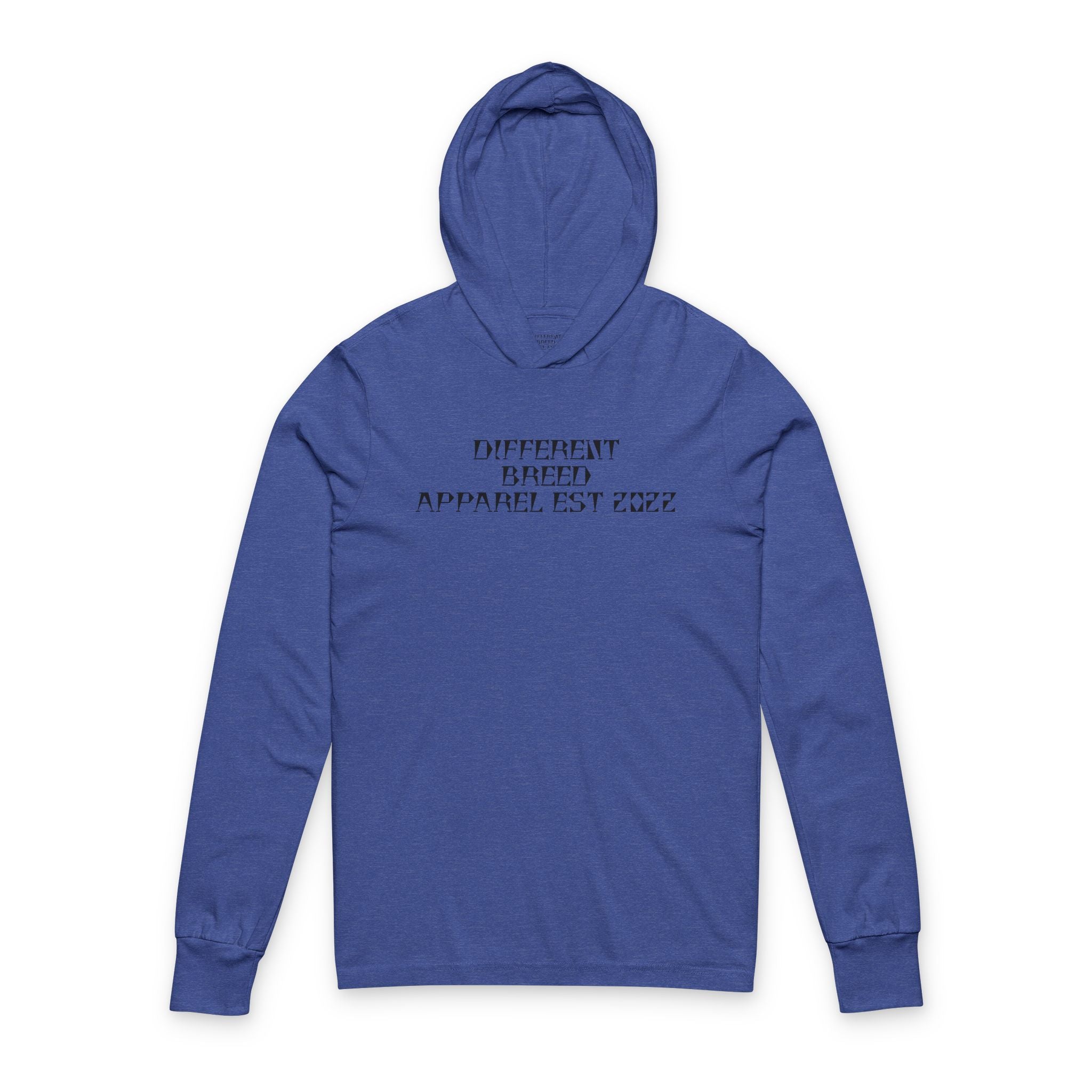 Hooded Long Sleeve Tee — "Different Breed Apparel Est. 2022" Minimal Logo