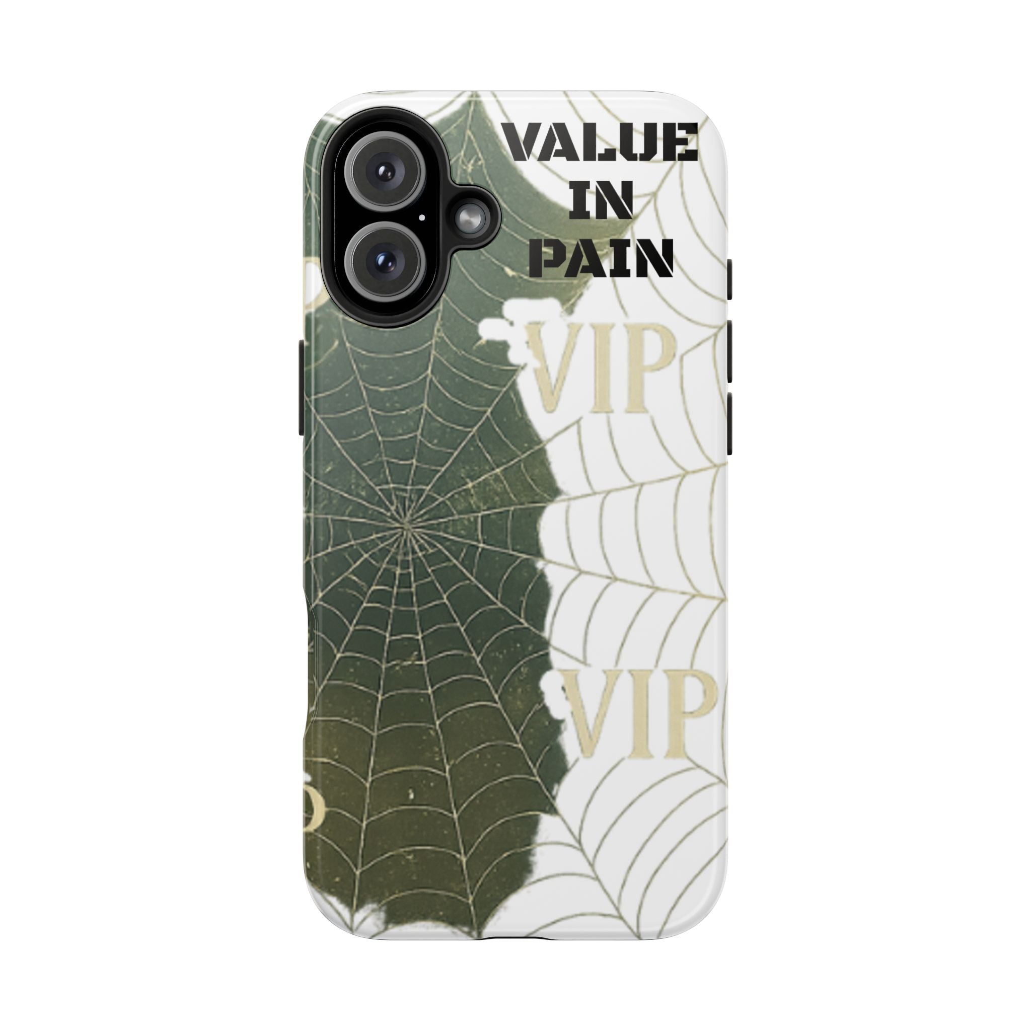 Tough Phone Case — "Value in Pain" VIP Spiderweb Protective Cover