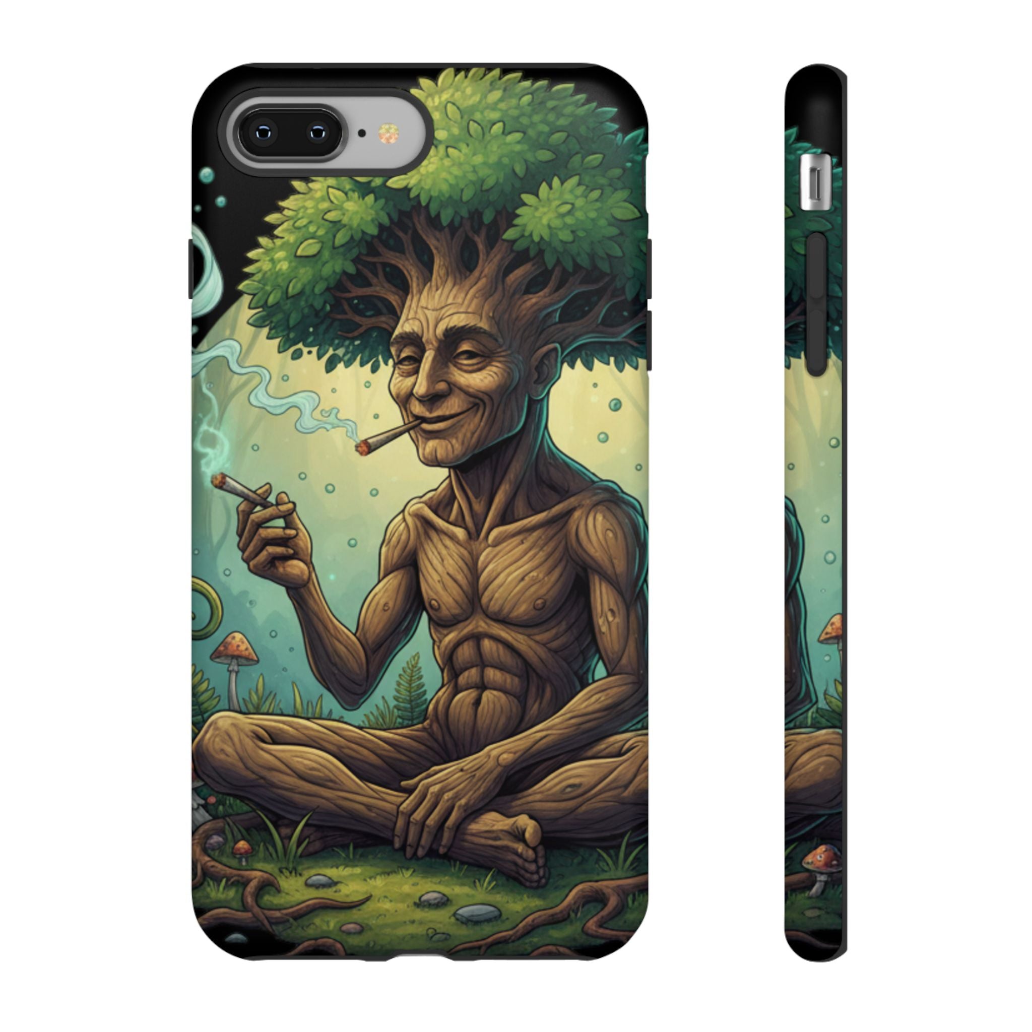 Tree Spirit Phone Case — Chill Smoking Woodland Art Phone Cover
