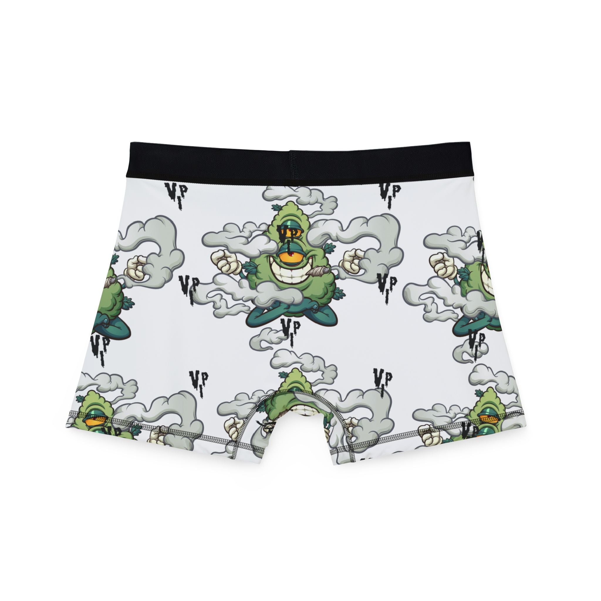 Boxer Briefs — Green Cartoon Meditating Frog All-Over Print