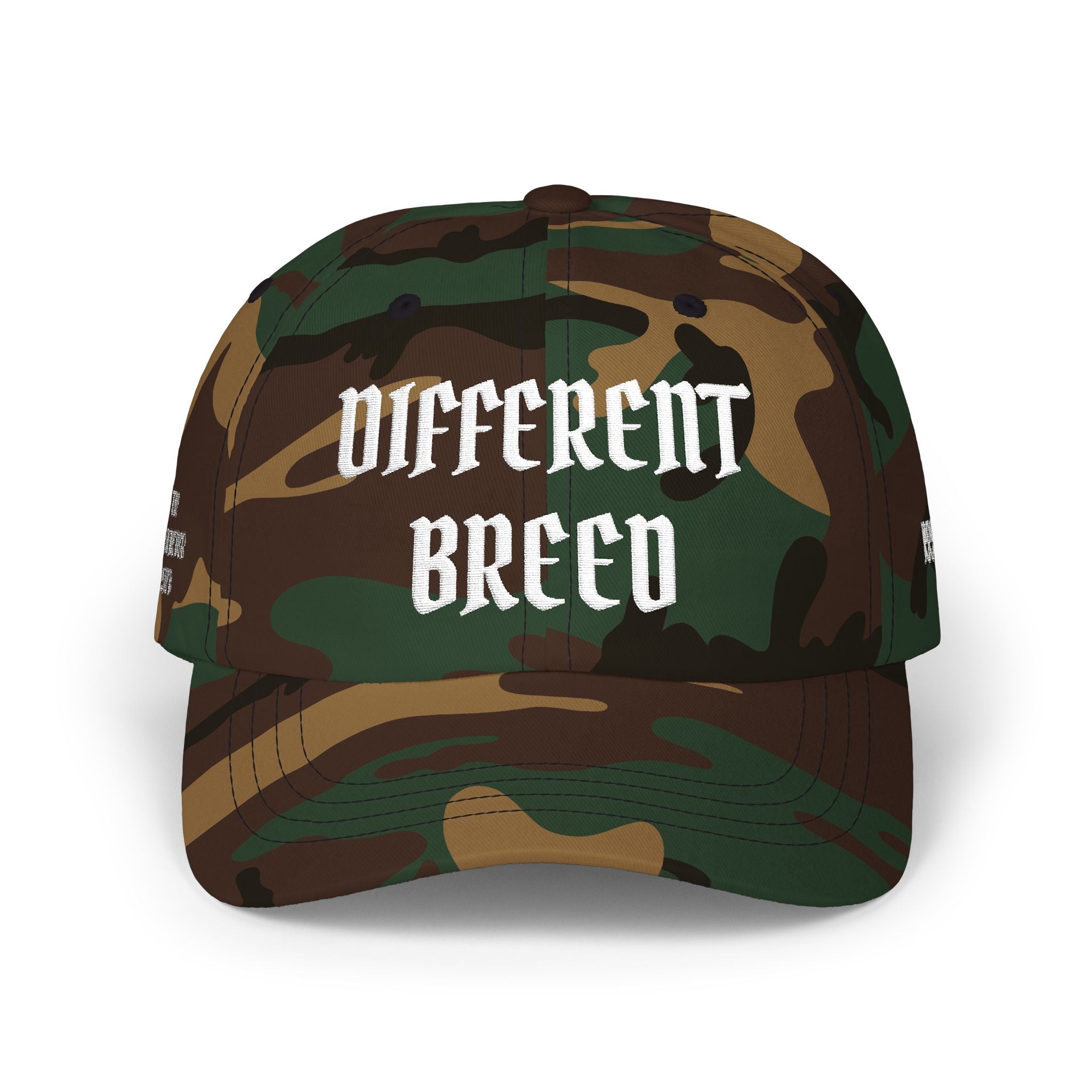 Different Breed Dad Cap — Retro Gothic Embroidered Baseball Hat