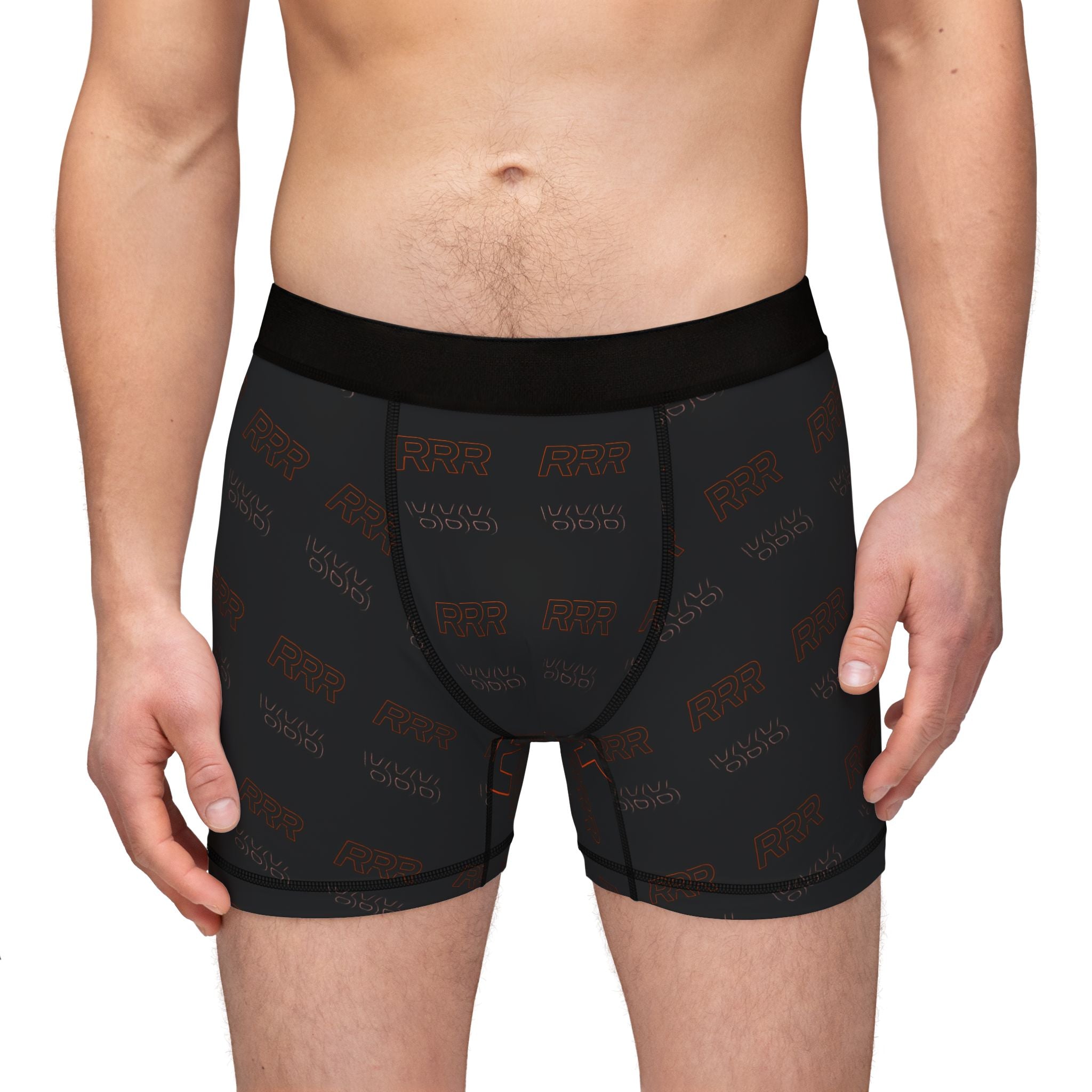 Boxers — Subtle Monochrome Logo All-Over Print Men’s Boxer Briefs