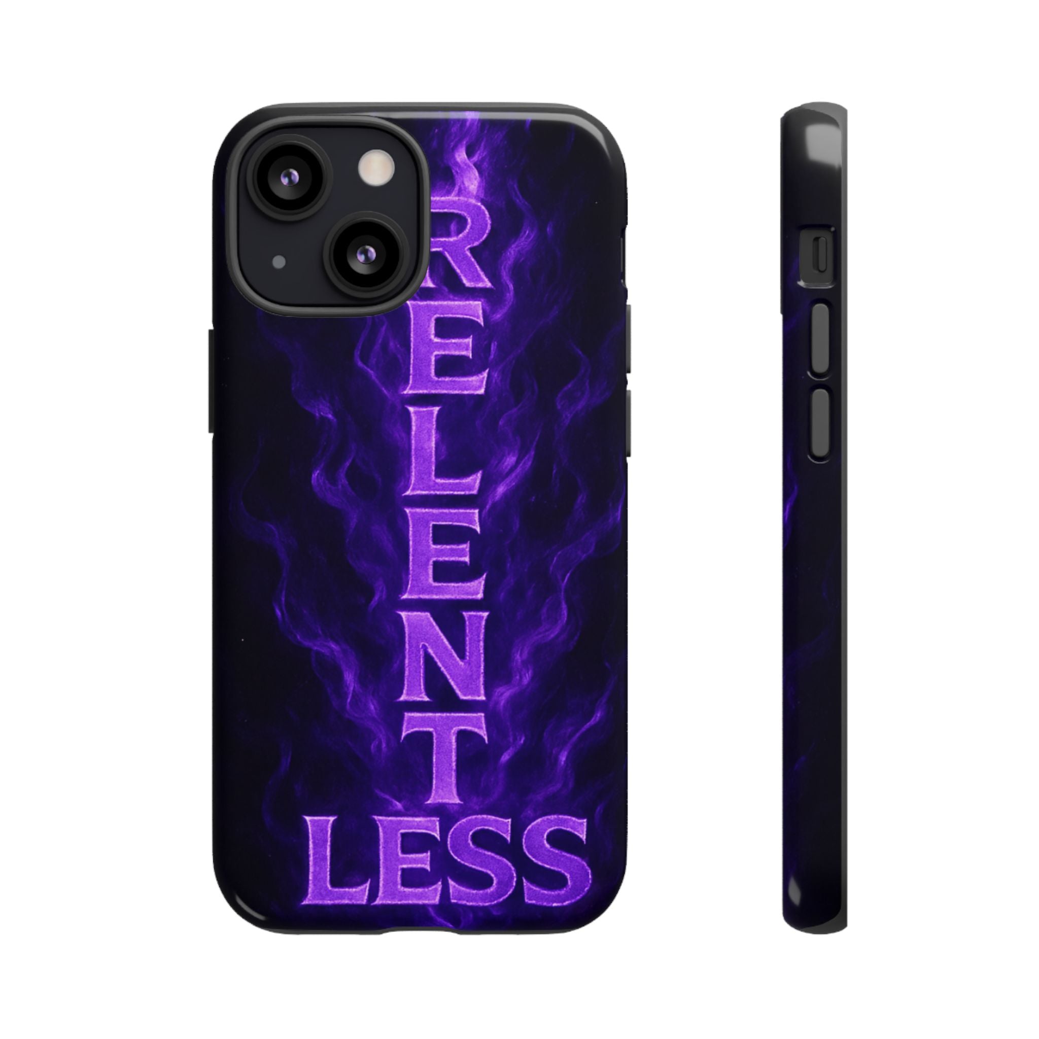 Relentless Purple Flame Phone Case — Tough Protective iPhone Cover
