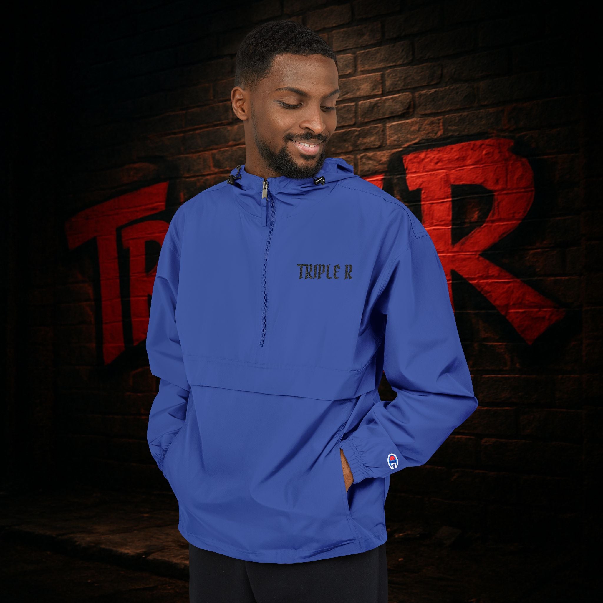 Packable Orange Anorak Jacket – Lightweight Hooded Windbreaker