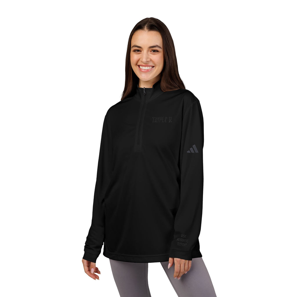 Embroidered Quarter-Zip Pullover — Temple R Athletic Top