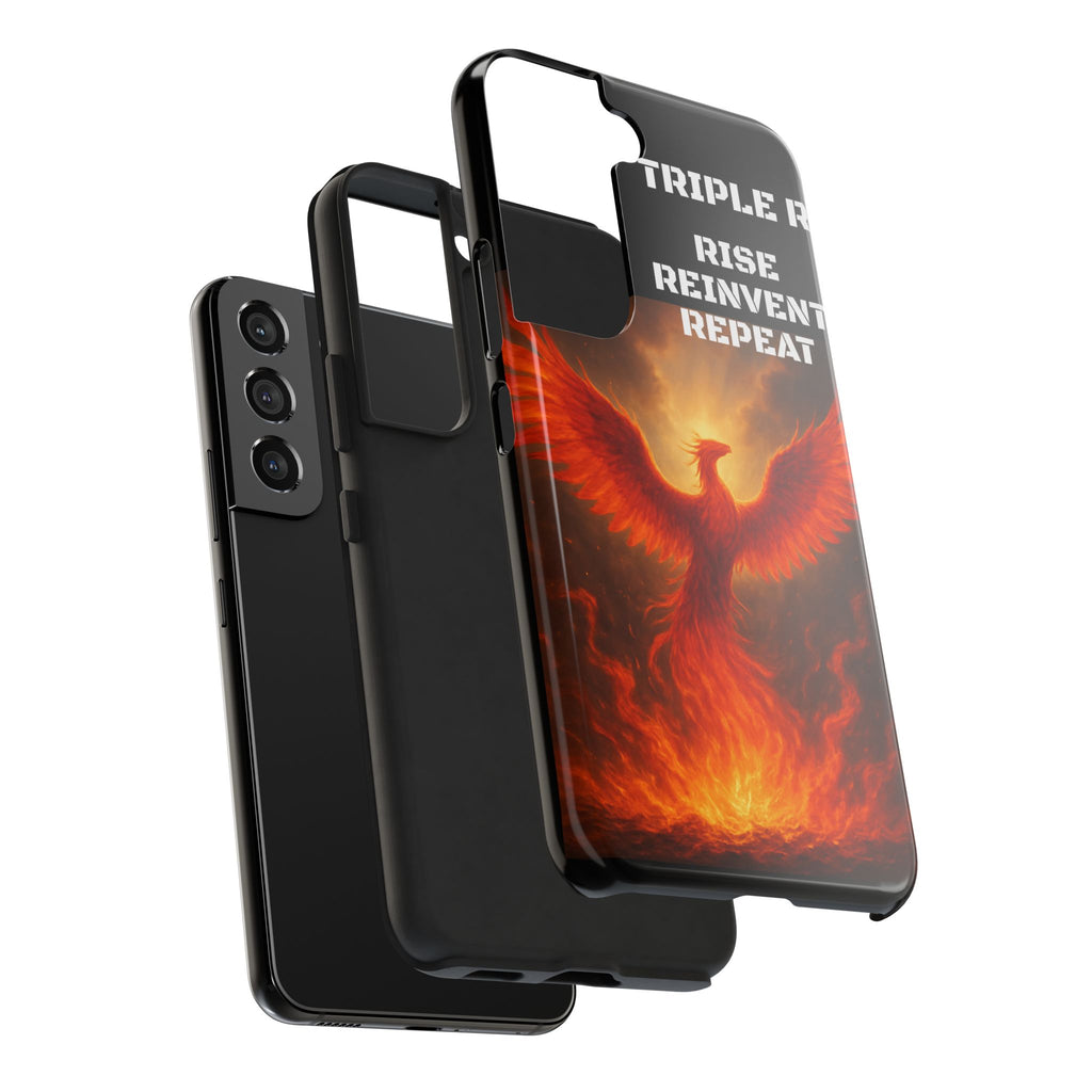 Phoenix Tough Phone Case — 'Rise Reinvent Repeat' Protective iPhone Case