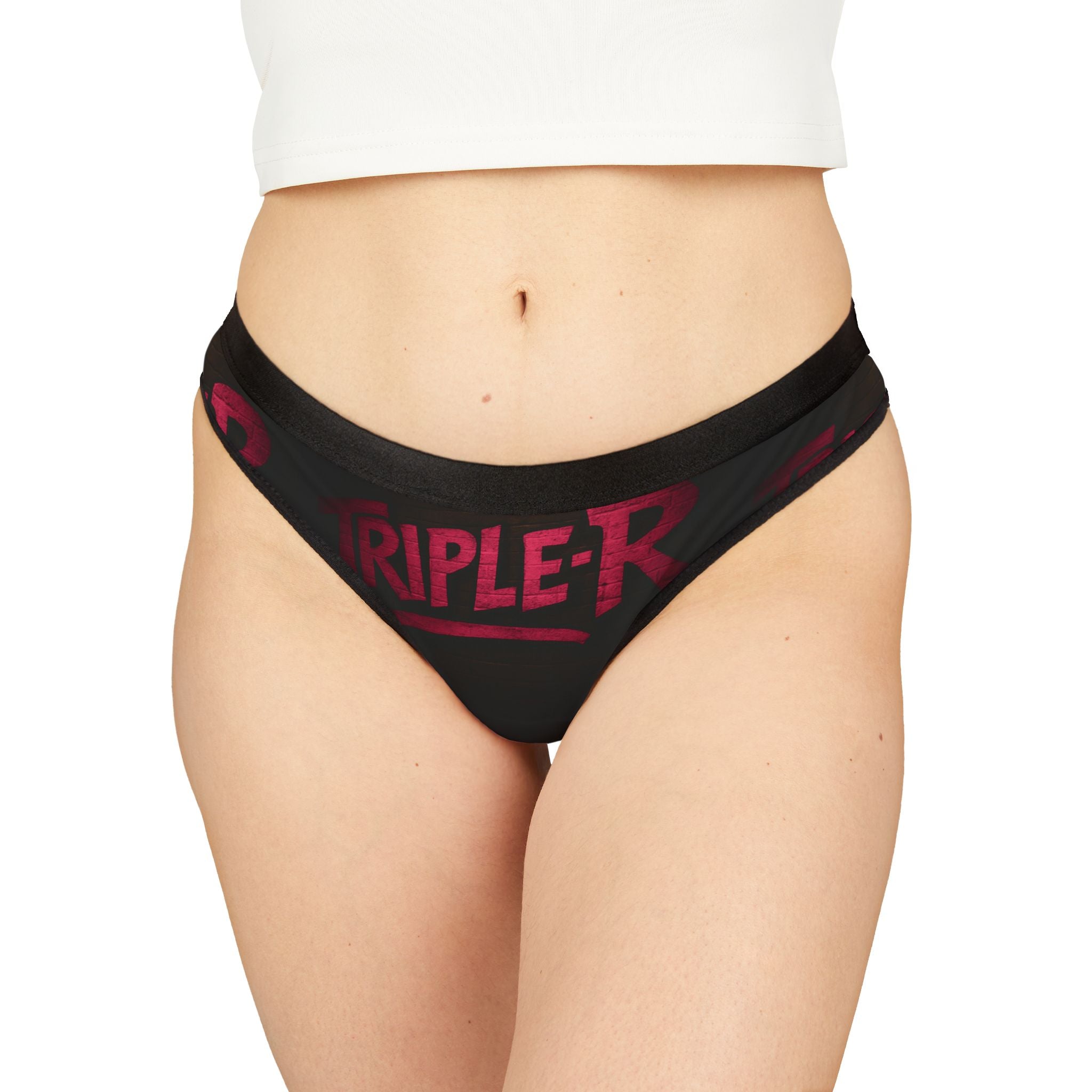 Women's Thong - Bold Red "Triple-R" Graphic Print