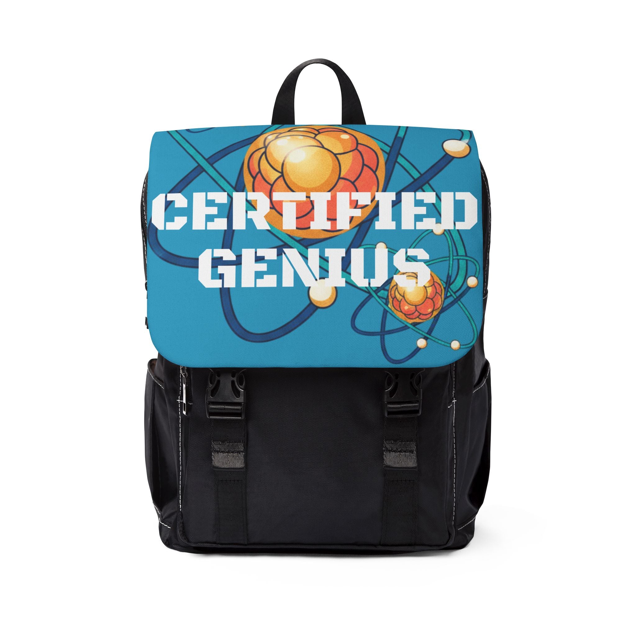 Certified Genius Backpack — Science Atom Graphic School Bag