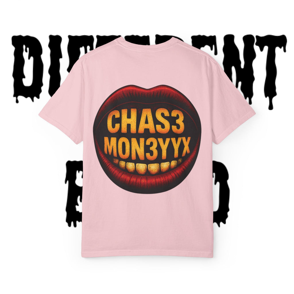 Chas3 Mon3yyx Graphic T-Shirt — Bold Lip Logo Streetwear Tee