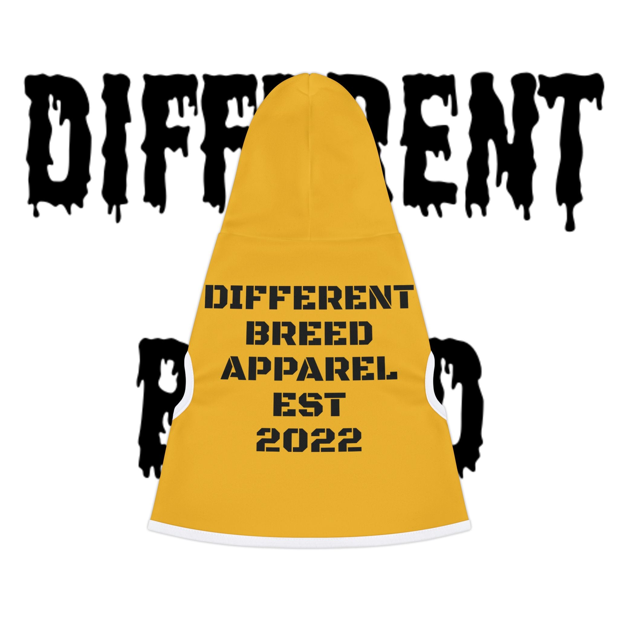 Pet Hoodie - Yellow "Different Breed Apparel EST 2022" Dog & Cat Hoodie
