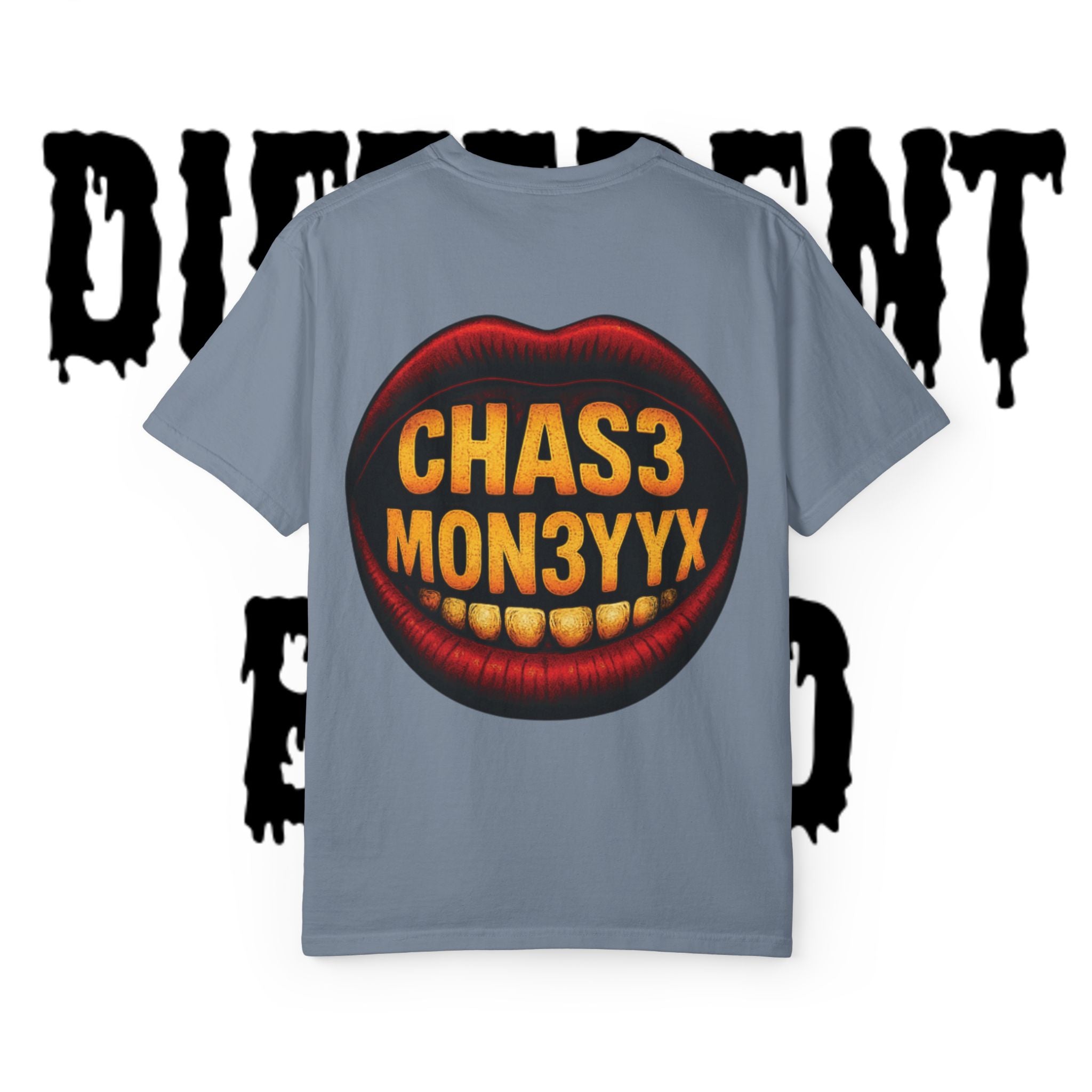 Chas3 Mon3yyx Graphic T-Shirt — Bold Lip Logo Streetwear Tee