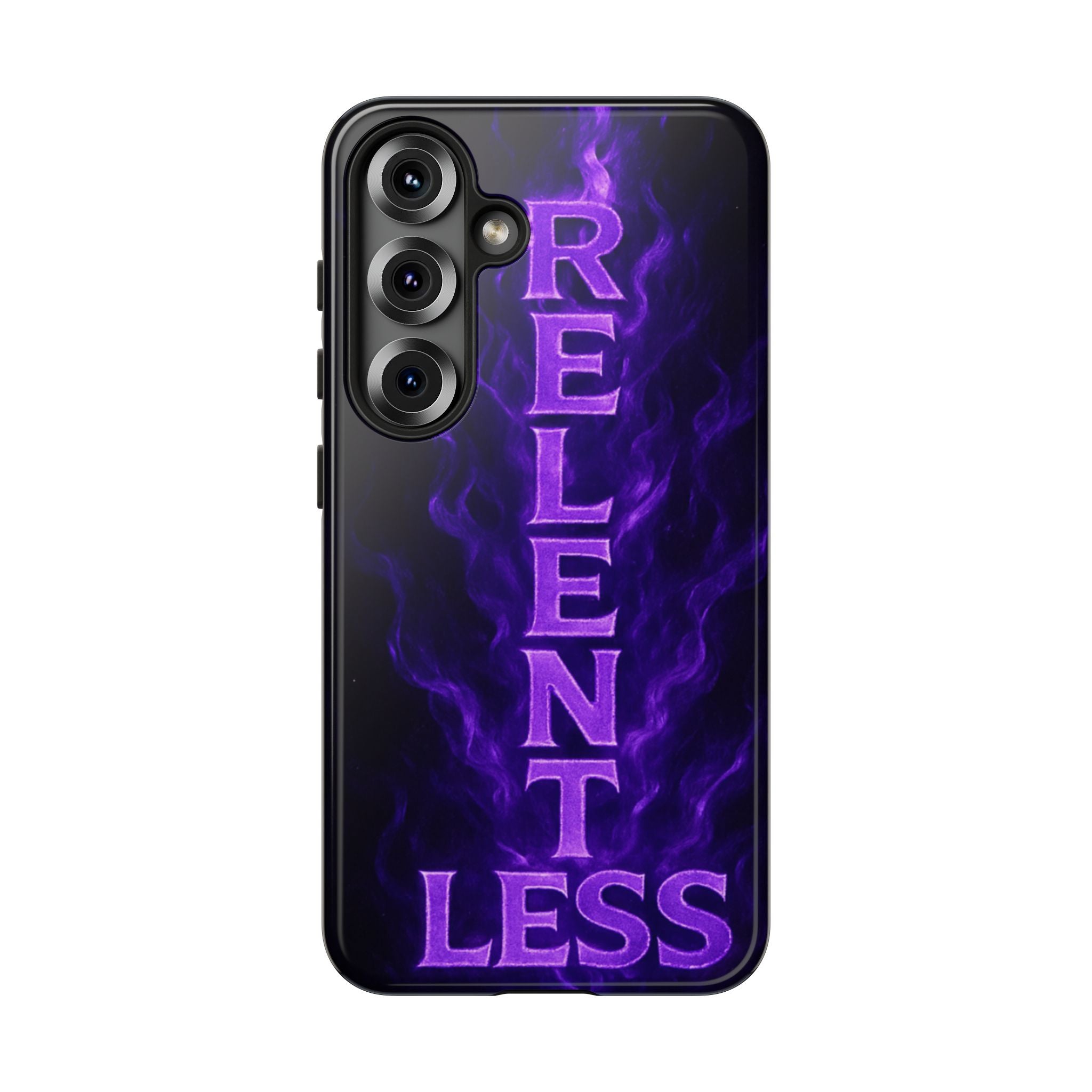 Relentless Purple Flame Phone Case — Tough Protective iPhone Cover