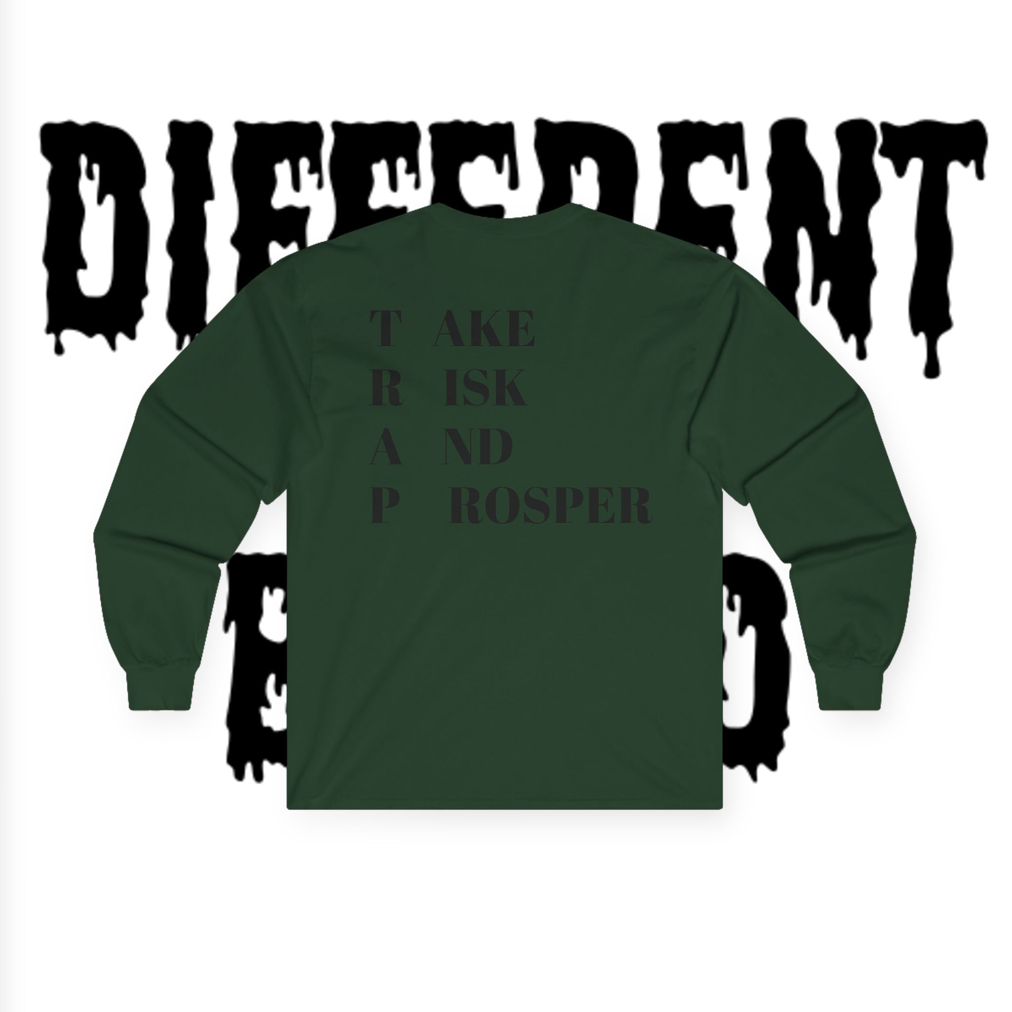 Different Breed Long Sleeve Tee — “Take Risk and Prosper” Graphic