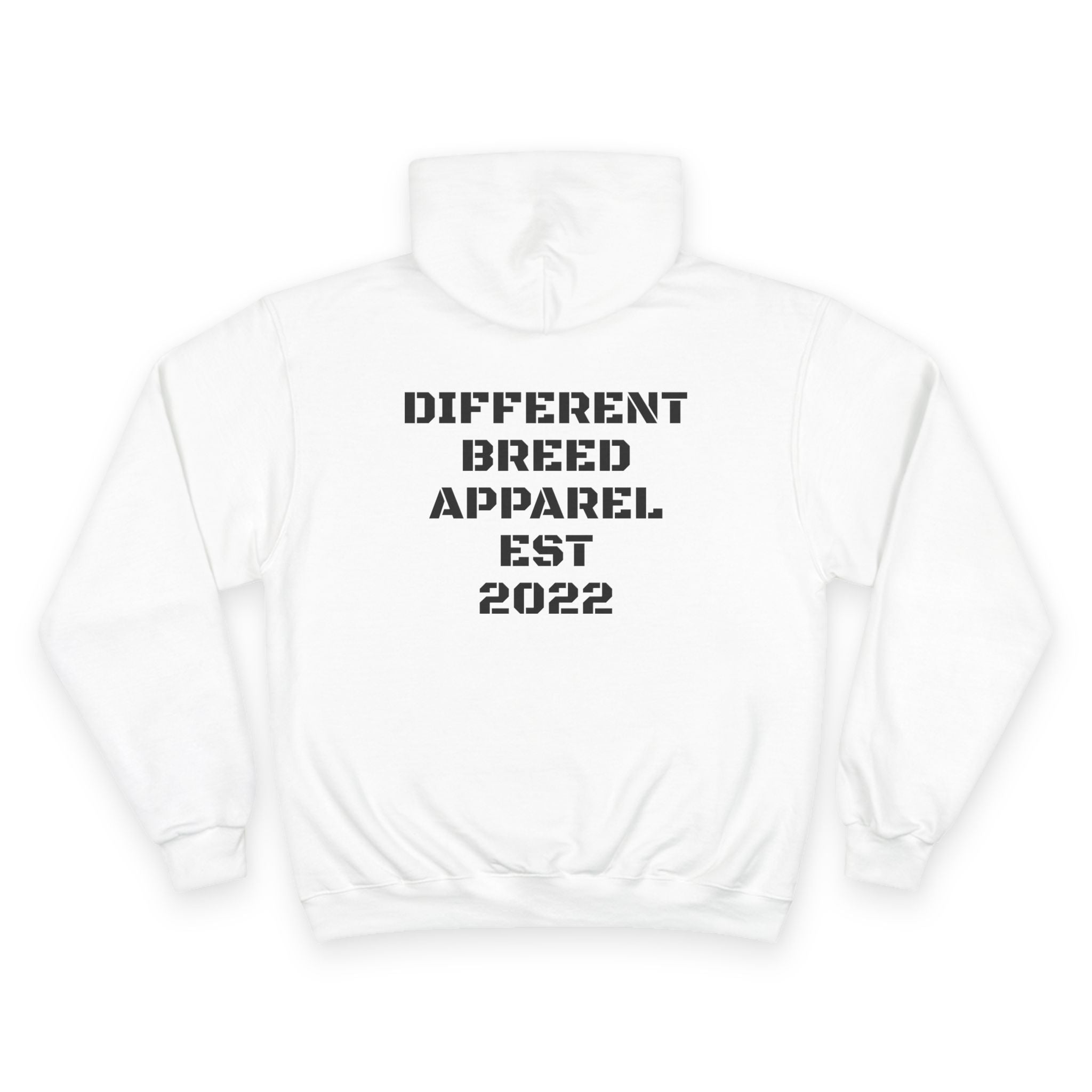 Champion Hoodie — Different Breed Apparel EST 2022 Stencil Logo Hoodie