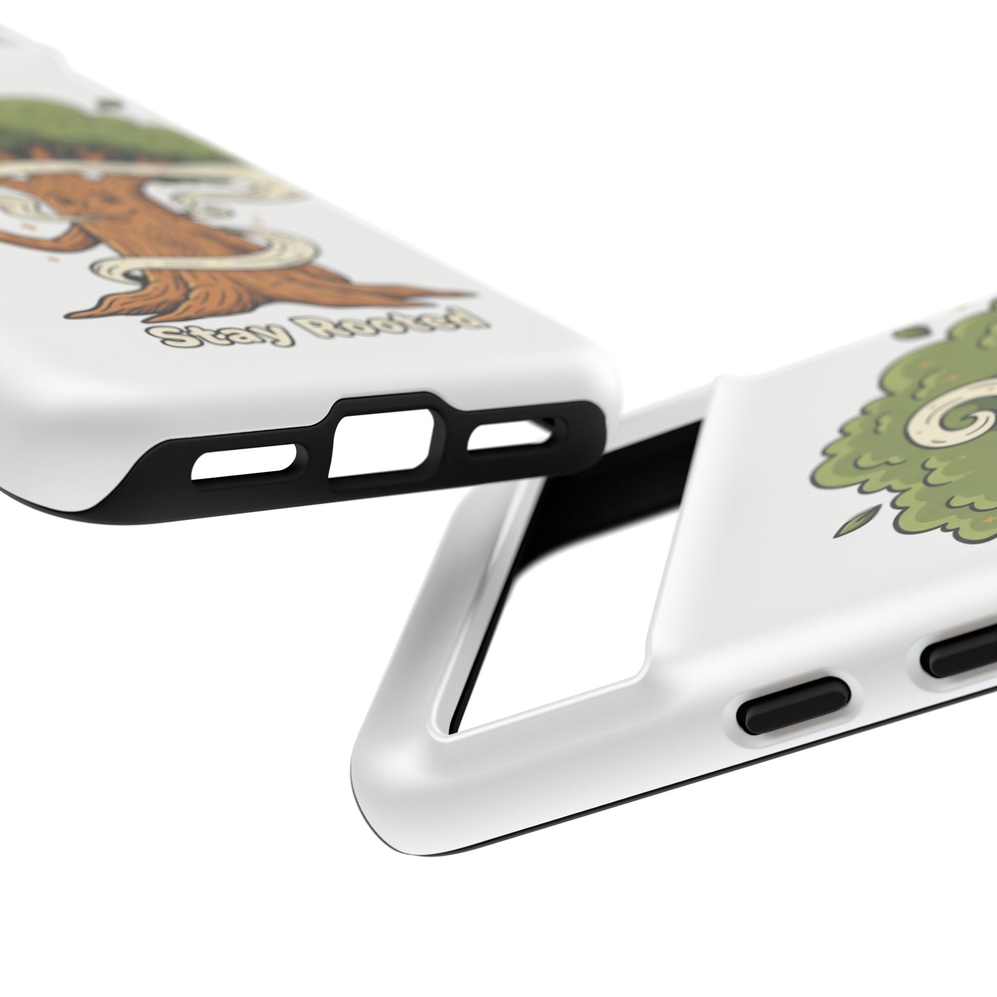 Phone Case — "Stay Rooted" Tree Design with "Value in Pain" Text