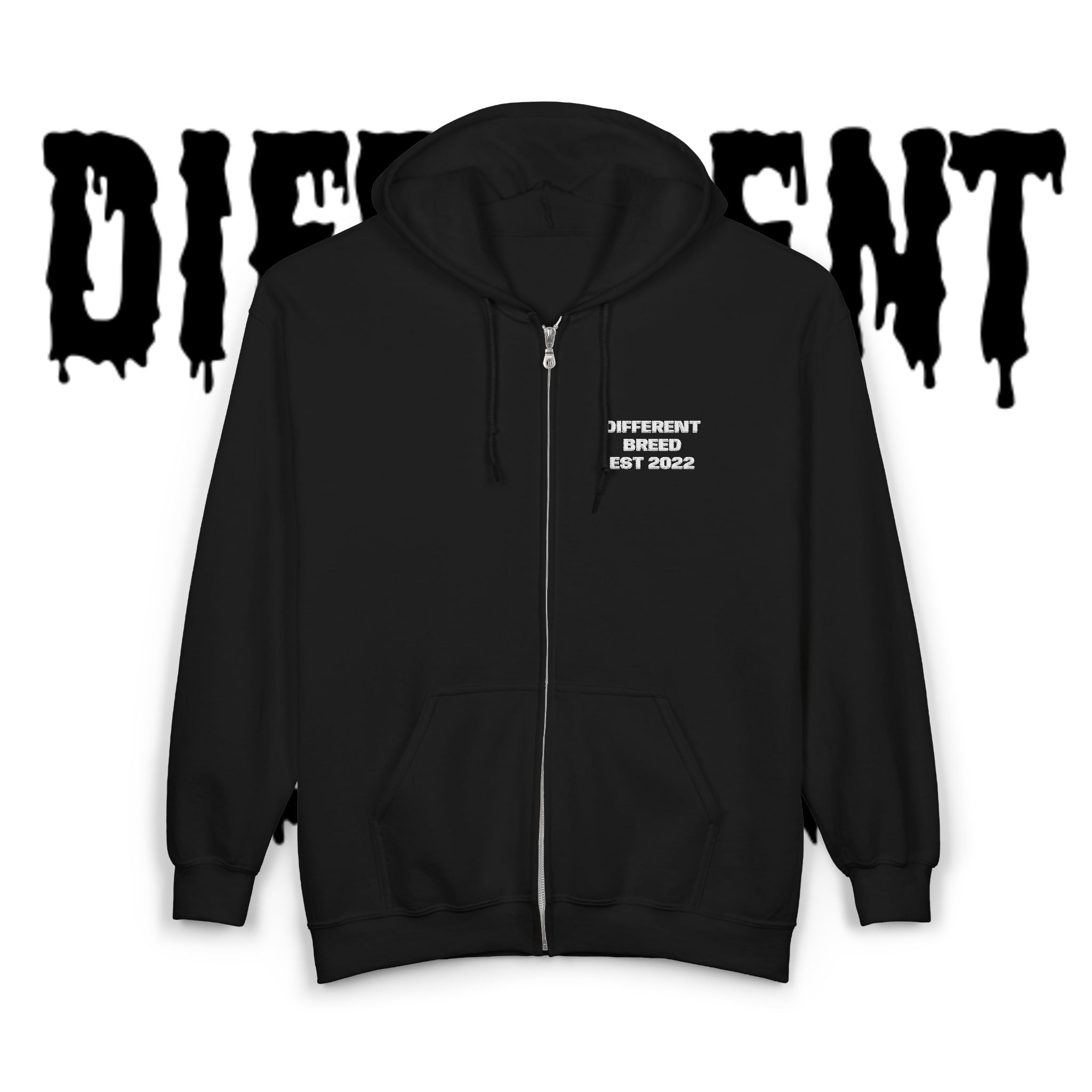Live in the Moment Zip Hoodie — Minimal Motivational Full-Zip Sweatshirt