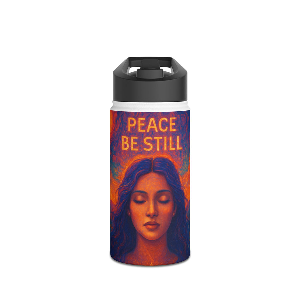 Peace Be Still Stainless Steel Water Bottle — Inspirational Mindfulness Bottle