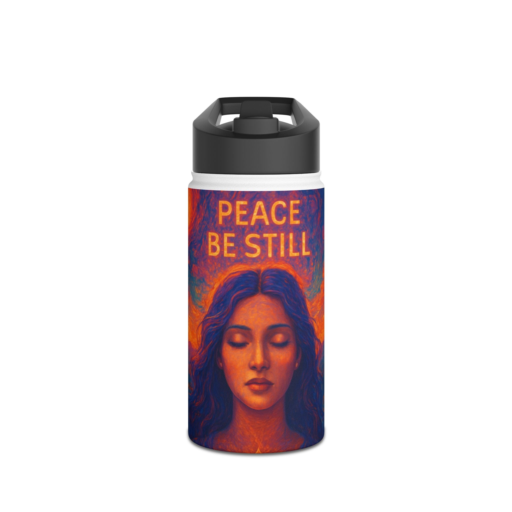 Peace Be Still Stainless Steel Water Bottle — Inspirational Mindfulness Bottle