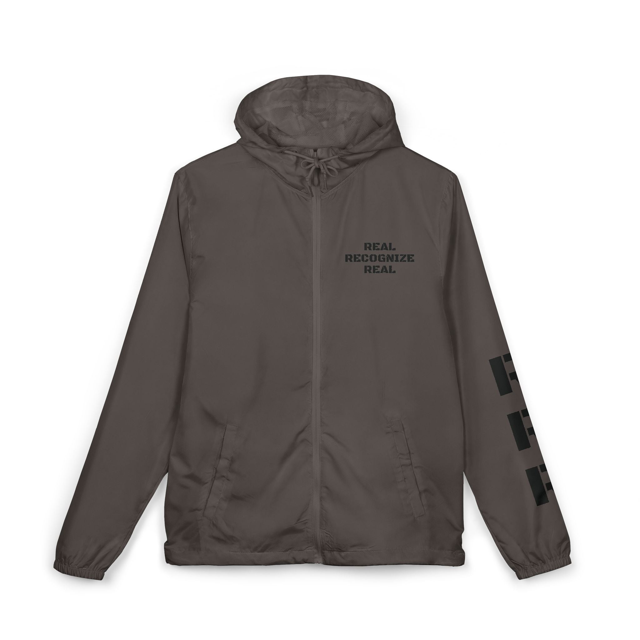 Windbreaker Jacket — "Value in Pain" Graphic Waterproof Hooded Zip-Up