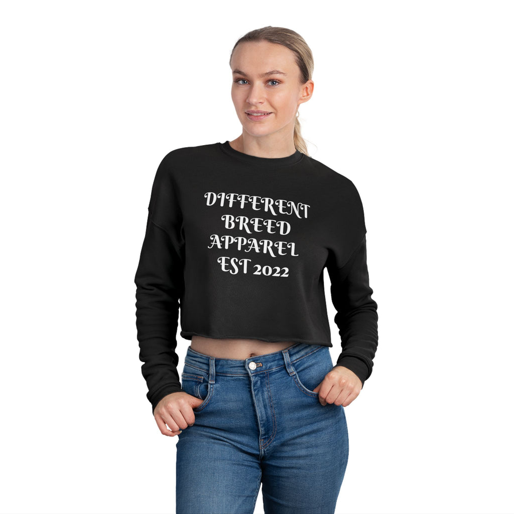 Women's Cropped Sweatshirt — Chas3 Mon3yyx Graphic Crop Top (Different Breed Apparel EST 2022)