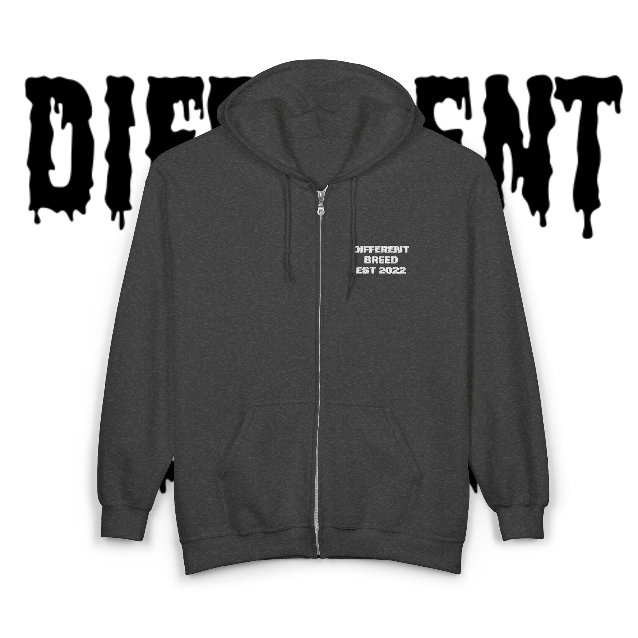 Live in the Moment Zip Hoodie — Minimal Motivational Full-Zip Sweatshirt