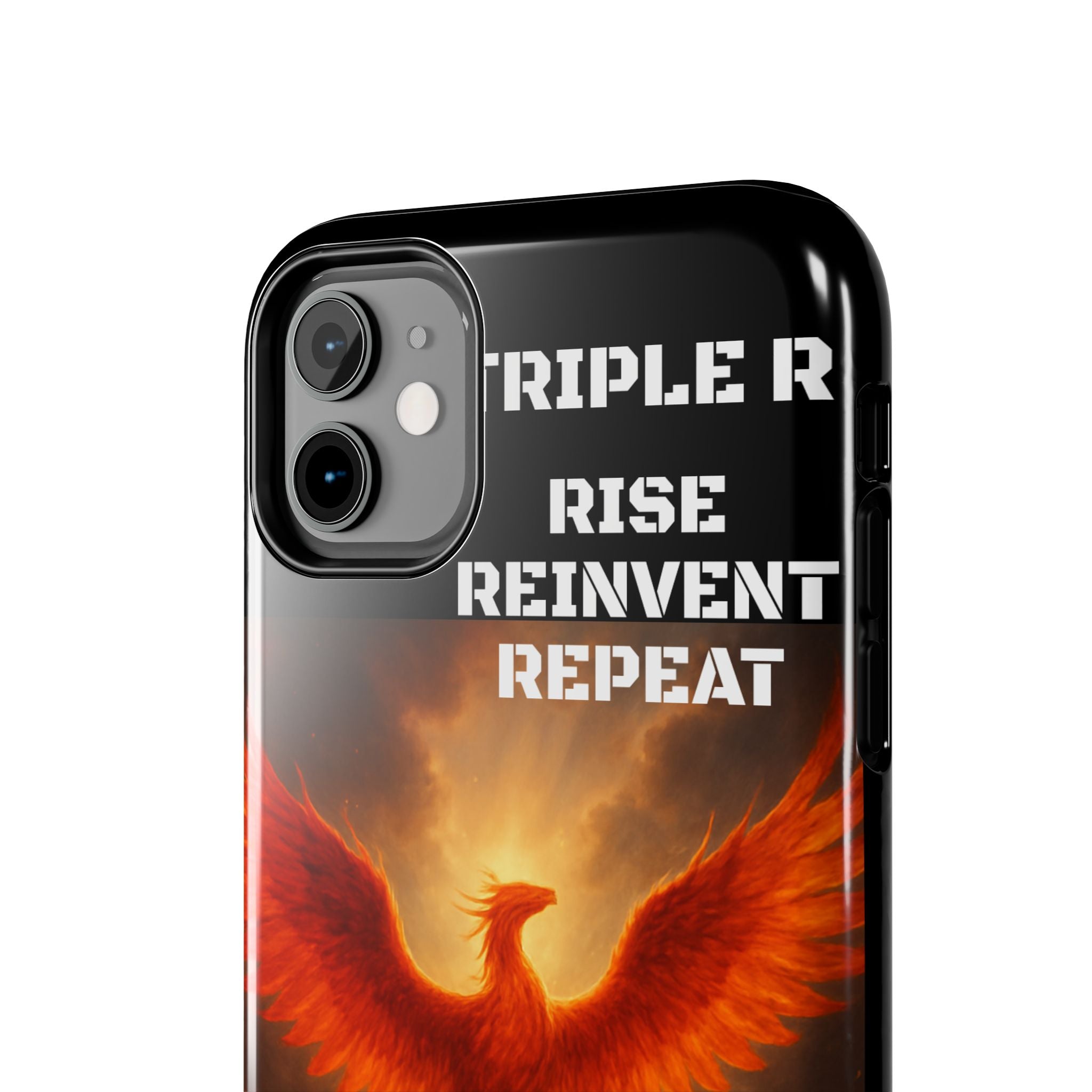 Phoenix Tough Phone Case — 'Rise Reinvent Repeat' Protective iPhone Case