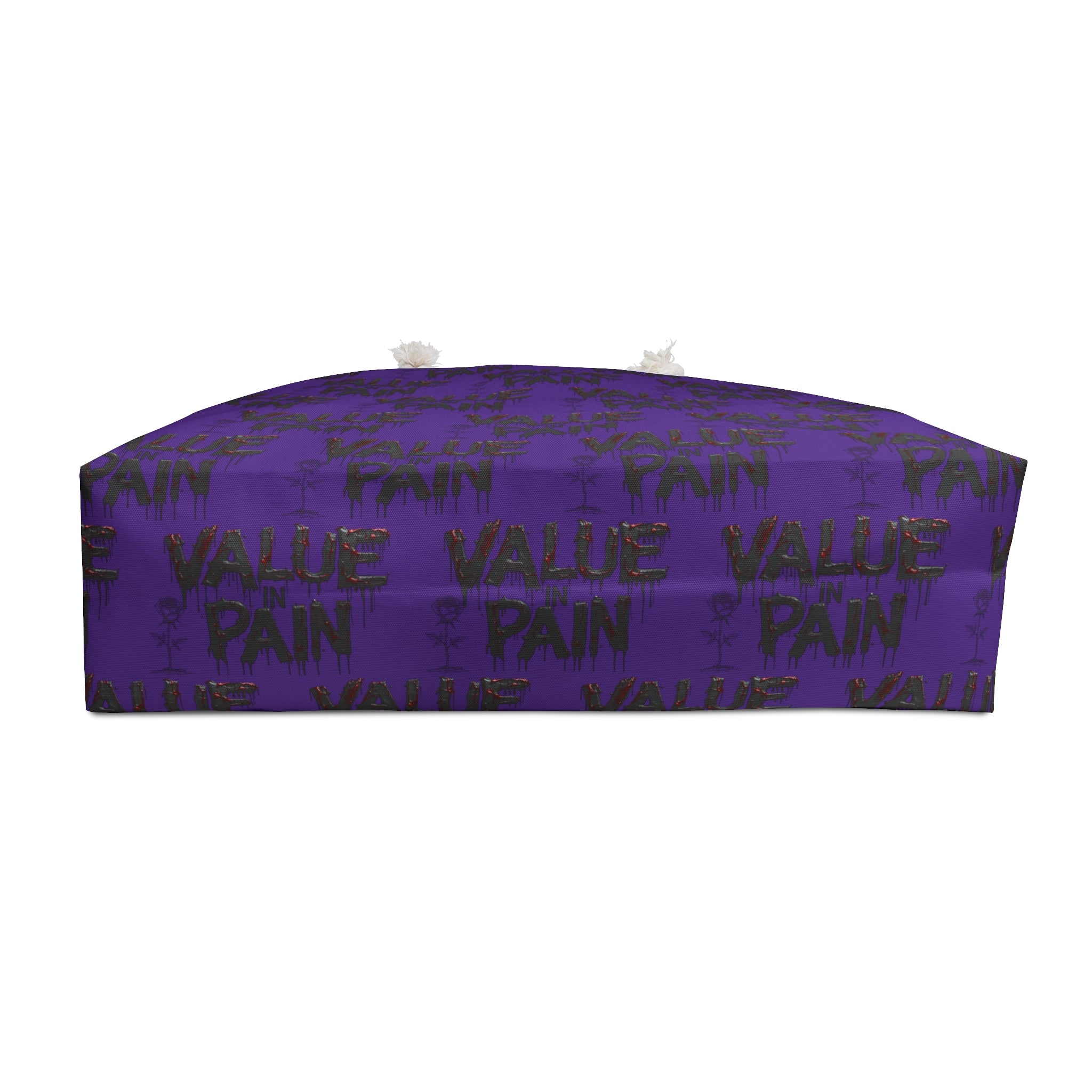 Purple 'Value Pain' Canvas Weekender Bag — Large Travel Tote for Gym & Getaways