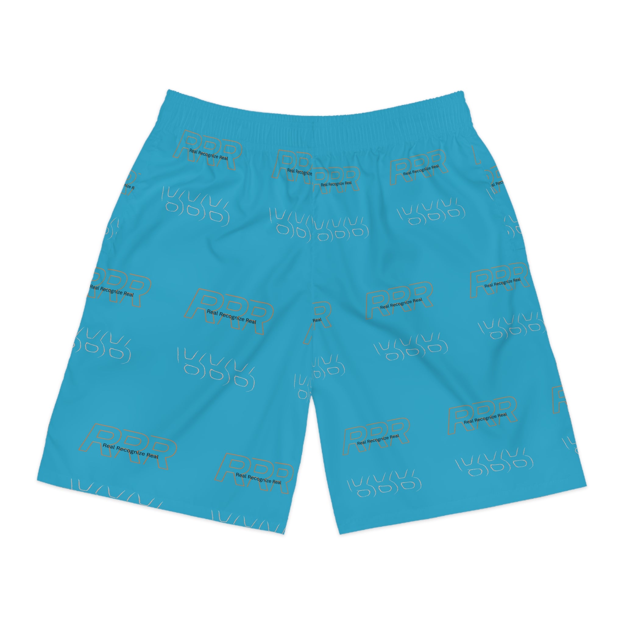 AOP Men's Jogger Shorts — Light Blue All-Over Print Relaxed Athletic Shorts