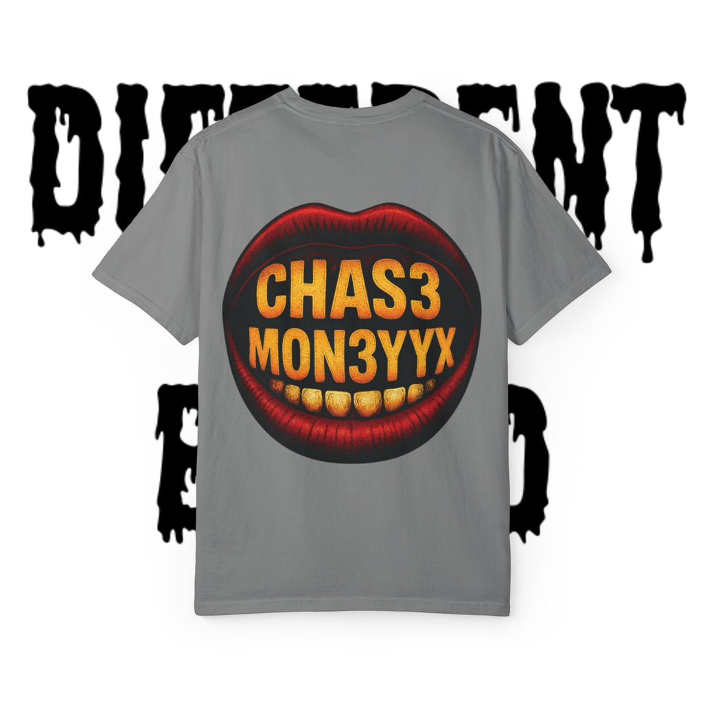 Chas3 Mon3yyx Graphic T-Shirt — Bold Lip Logo Streetwear Tee