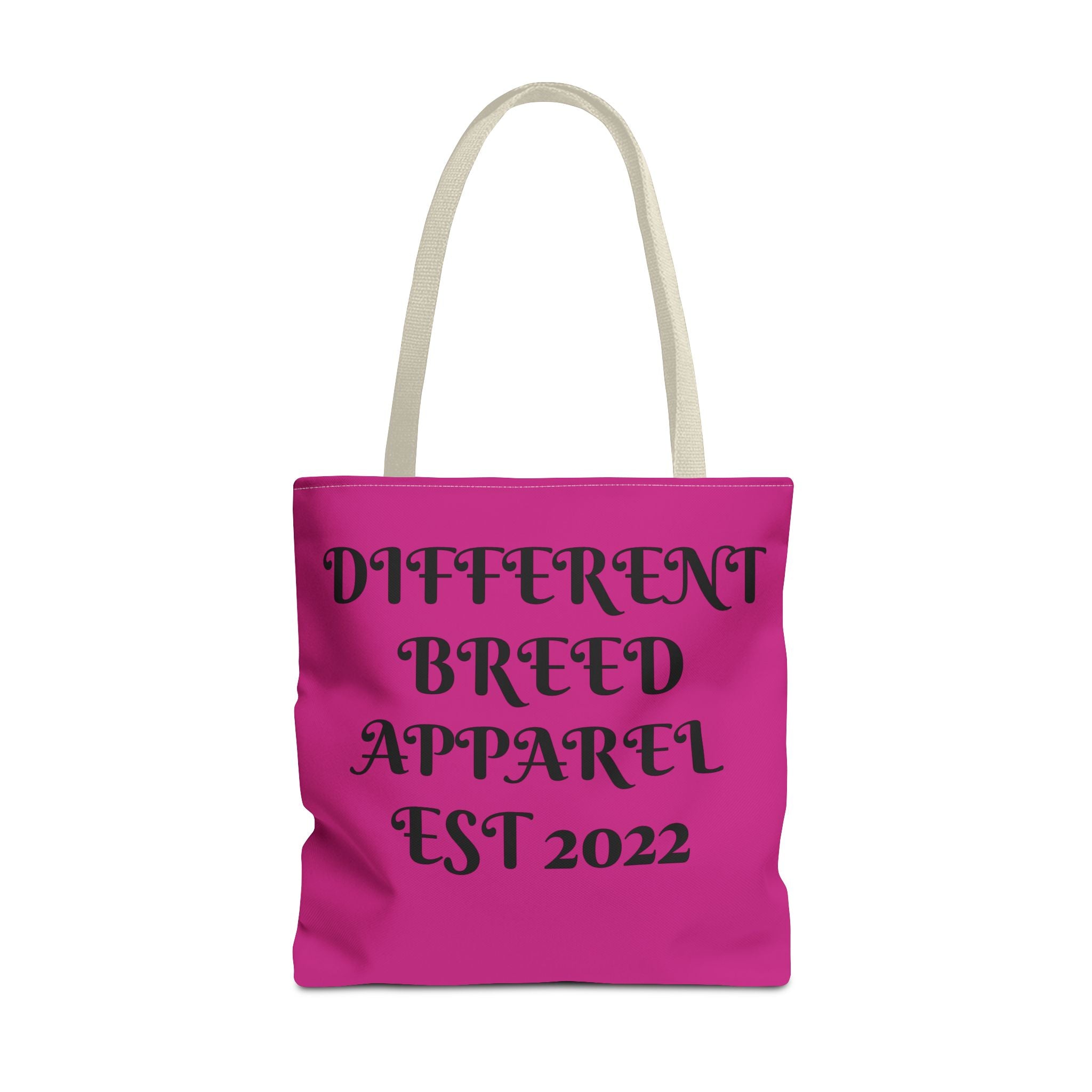 Different Breed Apparel Tote Bag — Bold Pink Graphic Carryall (EST 2022)