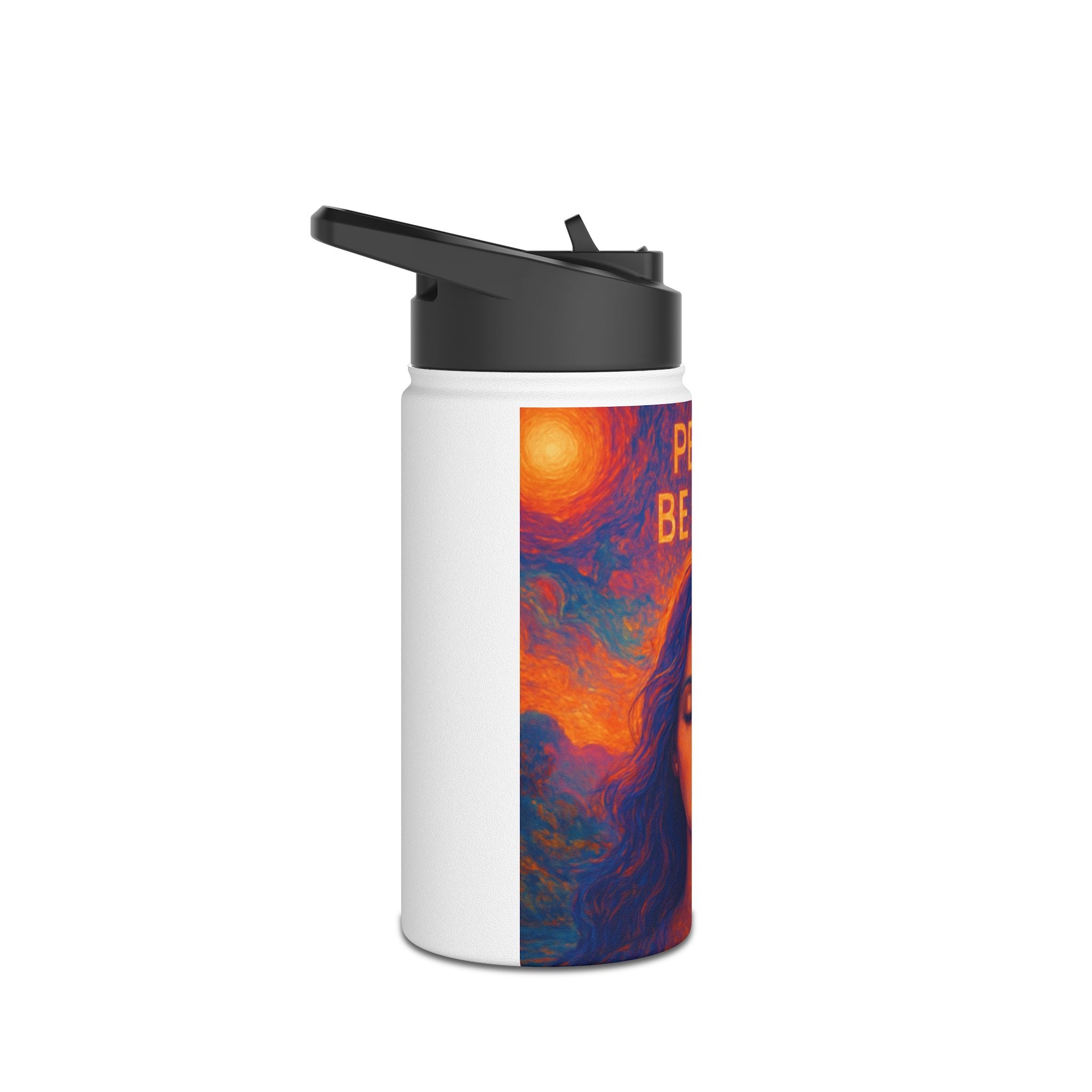 Peace Be Still Stainless Steel Water Bottle — Inspirational Mindfulness Bottle