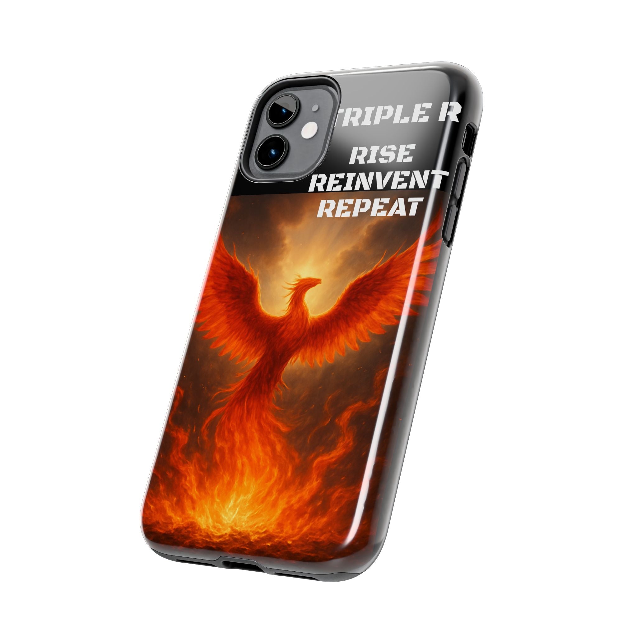 Phoenix Tough Phone Case — 'Rise Reinvent Repeat' Protective iPhone Case