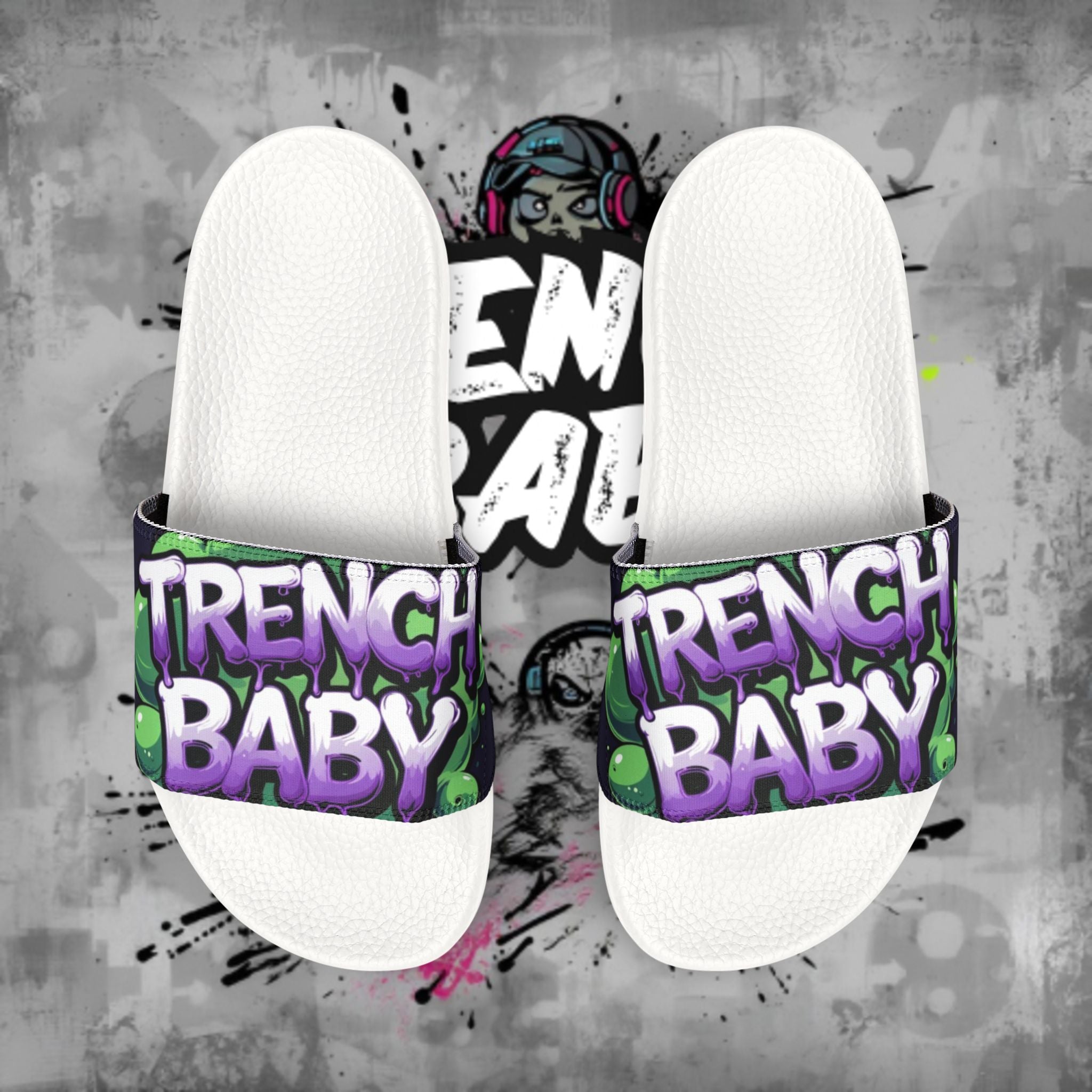 French Baby Slide Sandals — Men's Graphic Removable‑Strap Slides