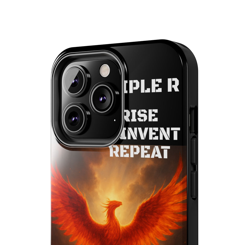 Phoenix Tough Phone Case — 'Rise Reinvent Repeat' Protective iPhone Case