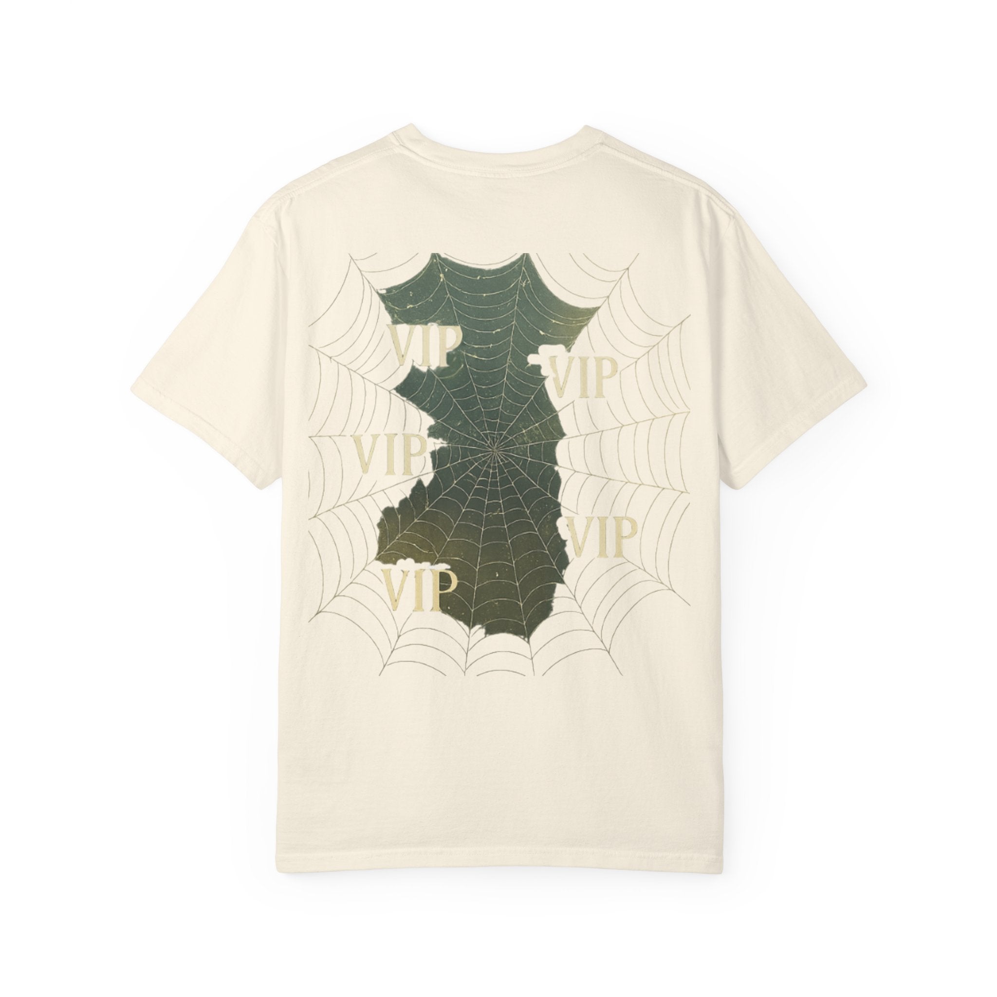 VIP Spiderweb Graphic T-Shirt — Front Chest Logo & Back Web Design