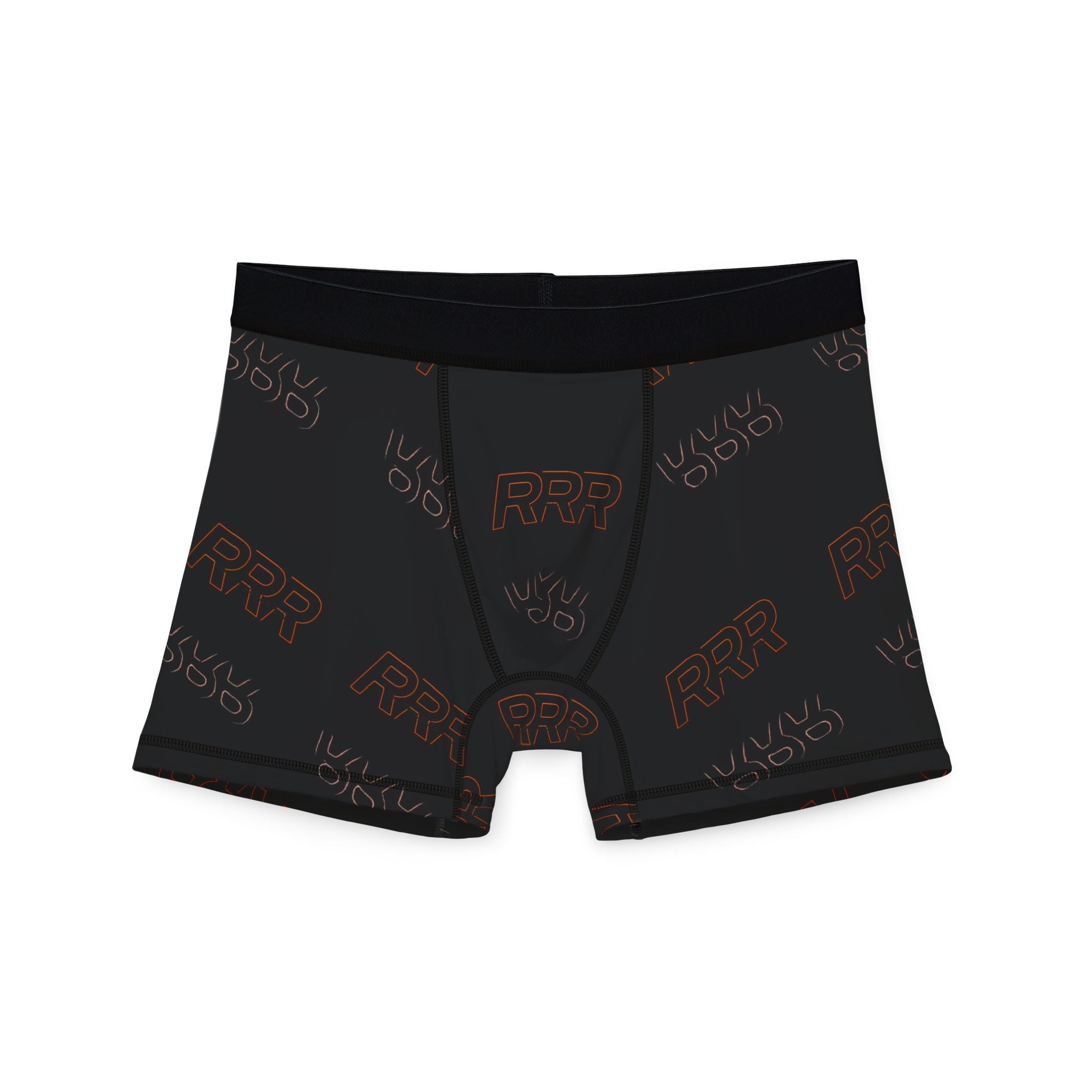 Men's Black All-Over Print Boxer Briefs — Subtle Repeat Logo