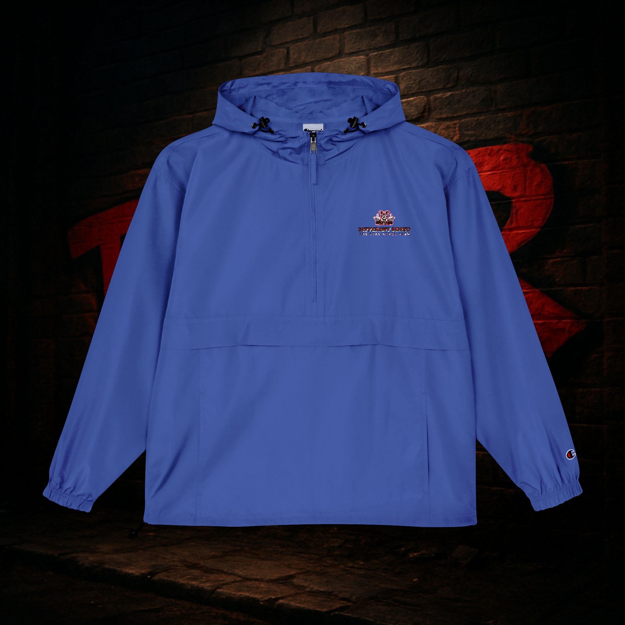 Champion Packable Anorak Jacket - Orange Hooded Windbreaker