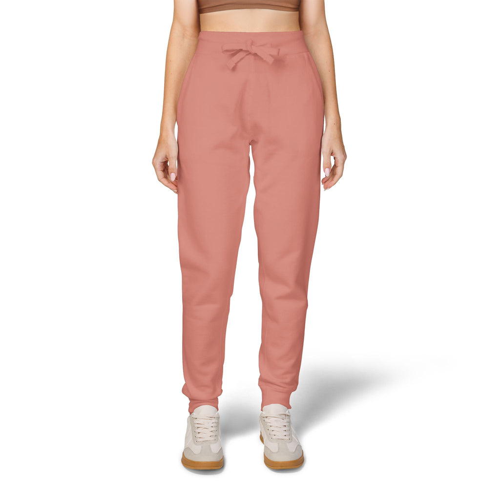 Embroidered Fleece Sweatpants — Cozy Coral Joggers