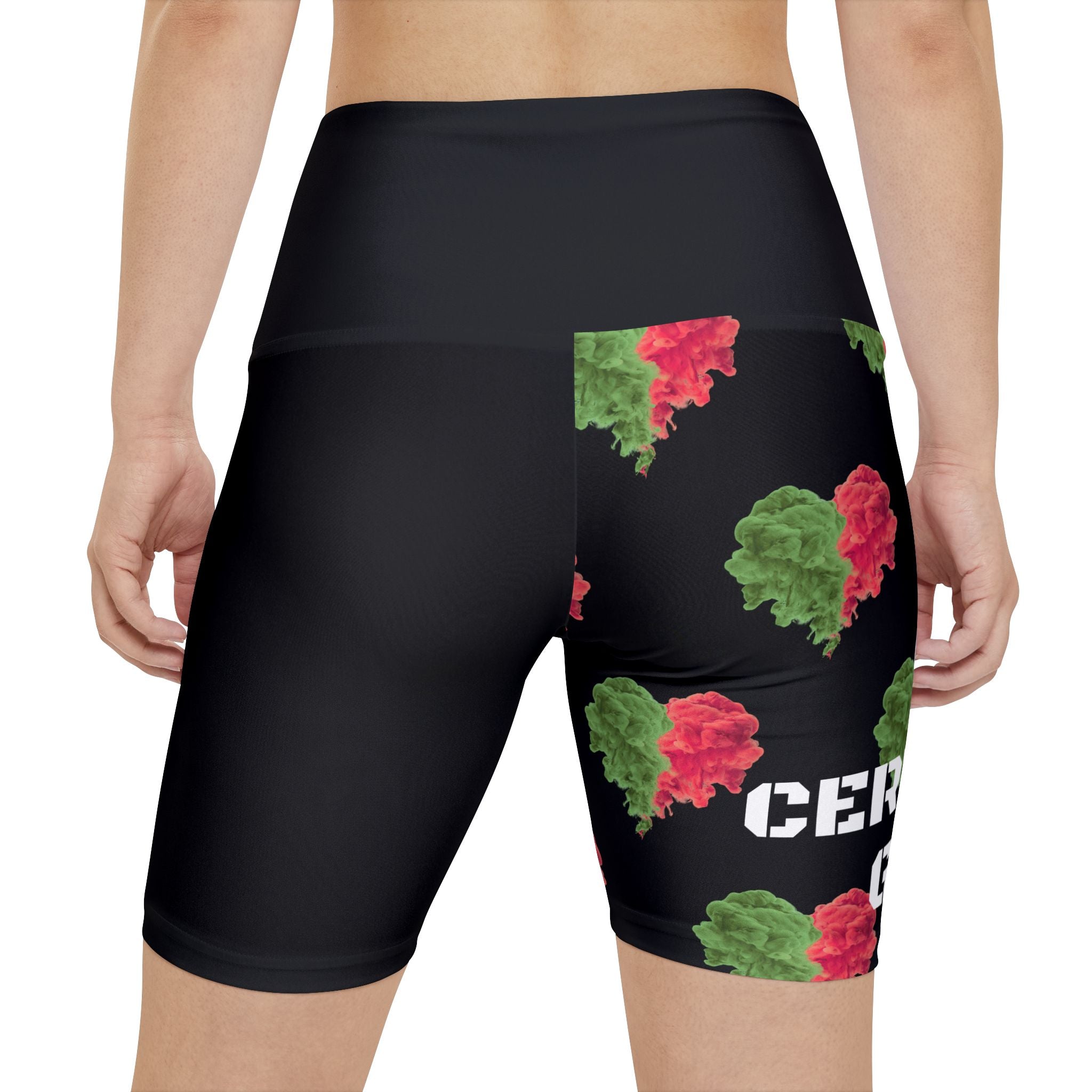 Different Breed Apparel "Certified Goat" Women's Workout Shorts — Floral Heart AOP