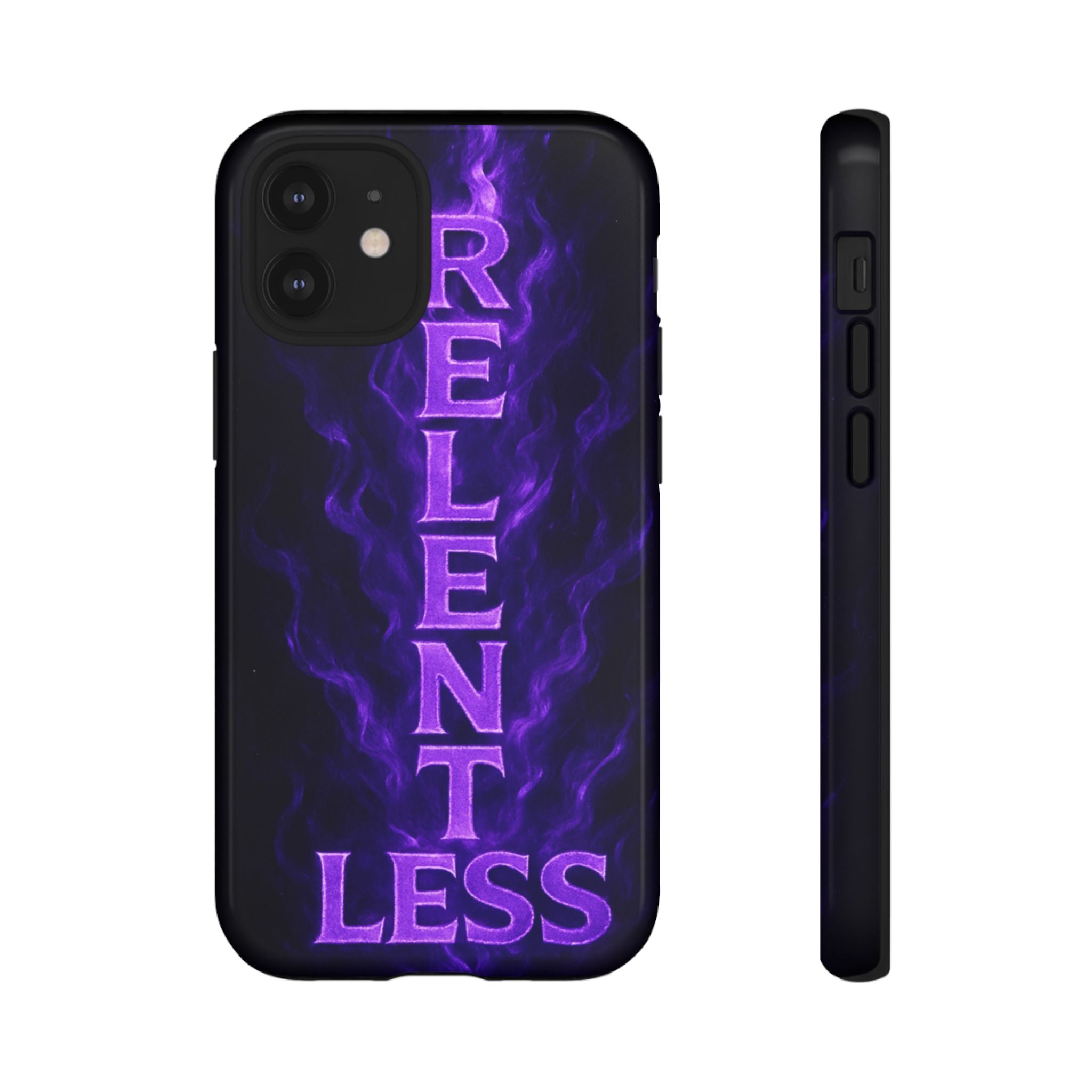 Relentless Purple Flame Phone Case — Tough Protective iPhone Cover