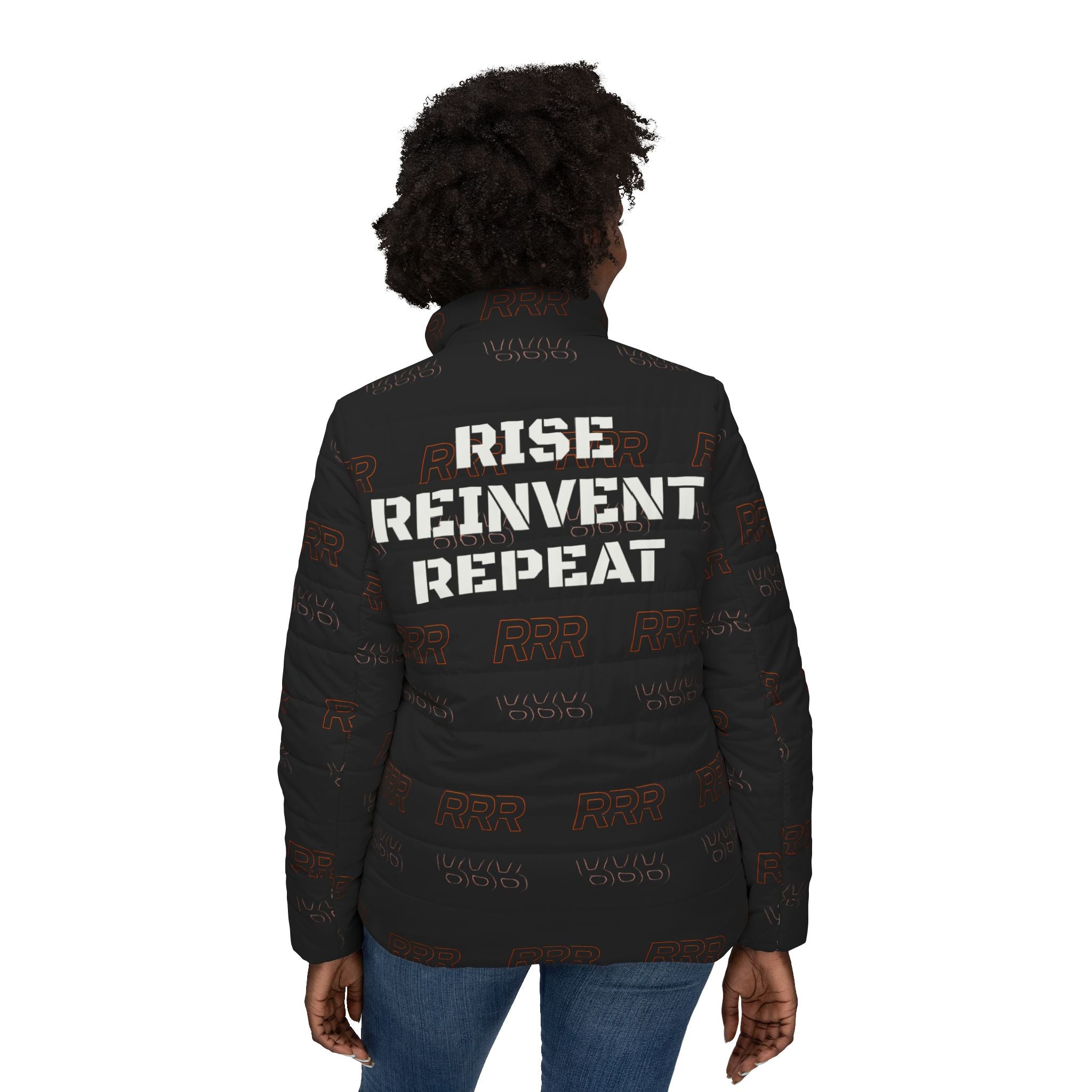 Puffer Jacket — "Rise Reinvent Repeat" Insulated Women's Coat