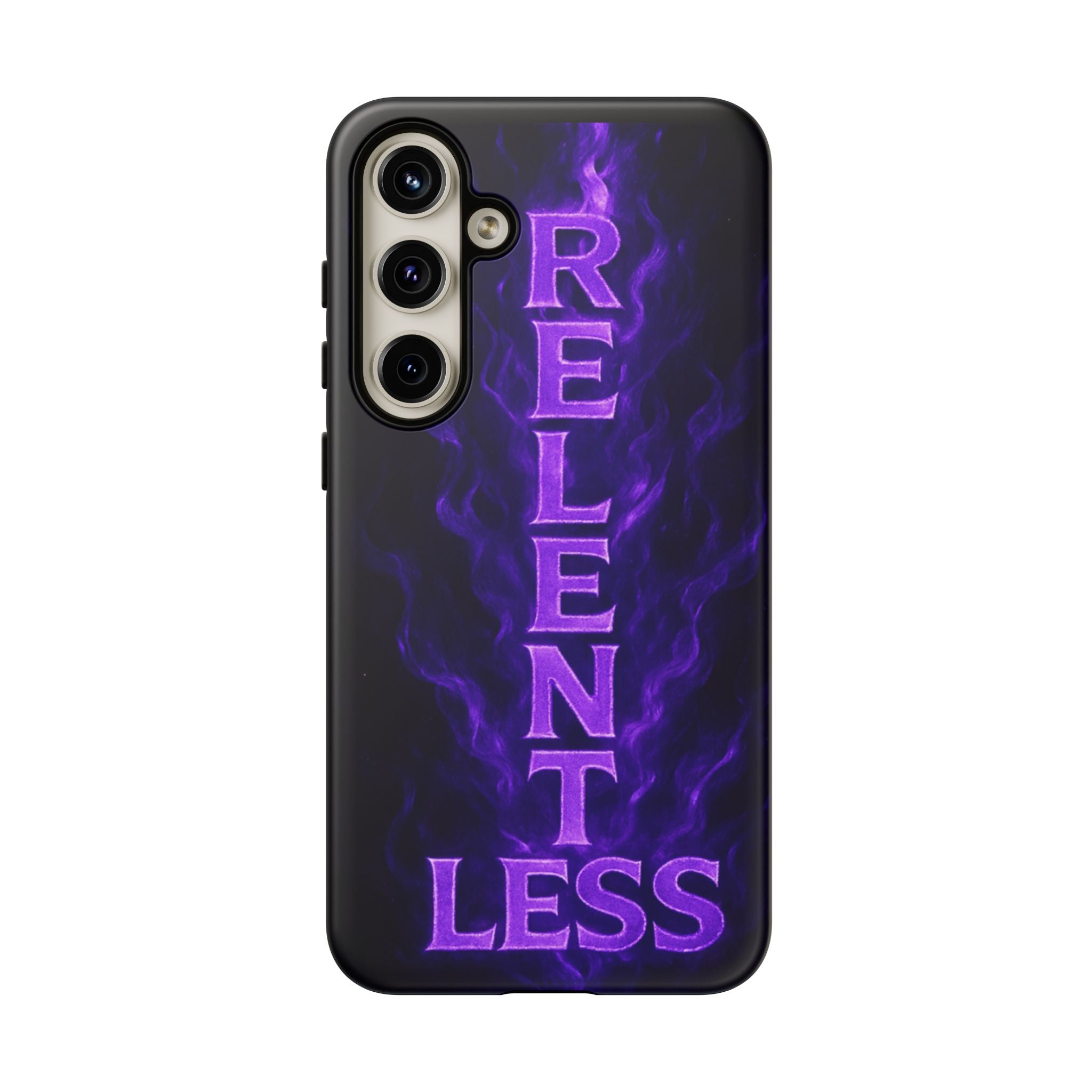 Relentless Purple Flame Phone Case — Tough Protective iPhone Cover